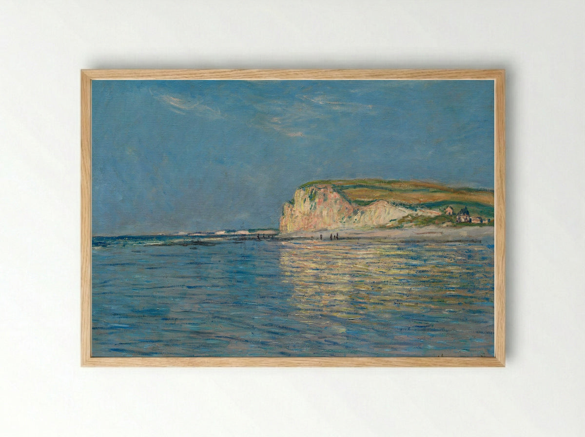 Low Tide at Pourville, near Dieppe - Claude Monet - Framed Print Wood
