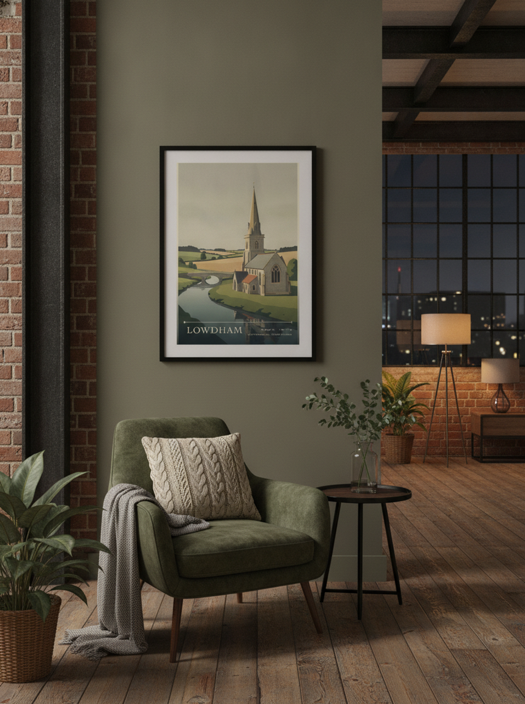 Lowdham Nottinghamshire United Kingdom Travel Poster - Lifestyle