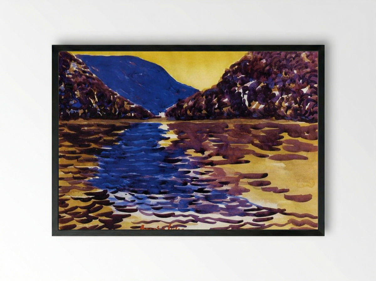 Lower Ausable Lake, Adirondacks - George Luks - Framed Print Black