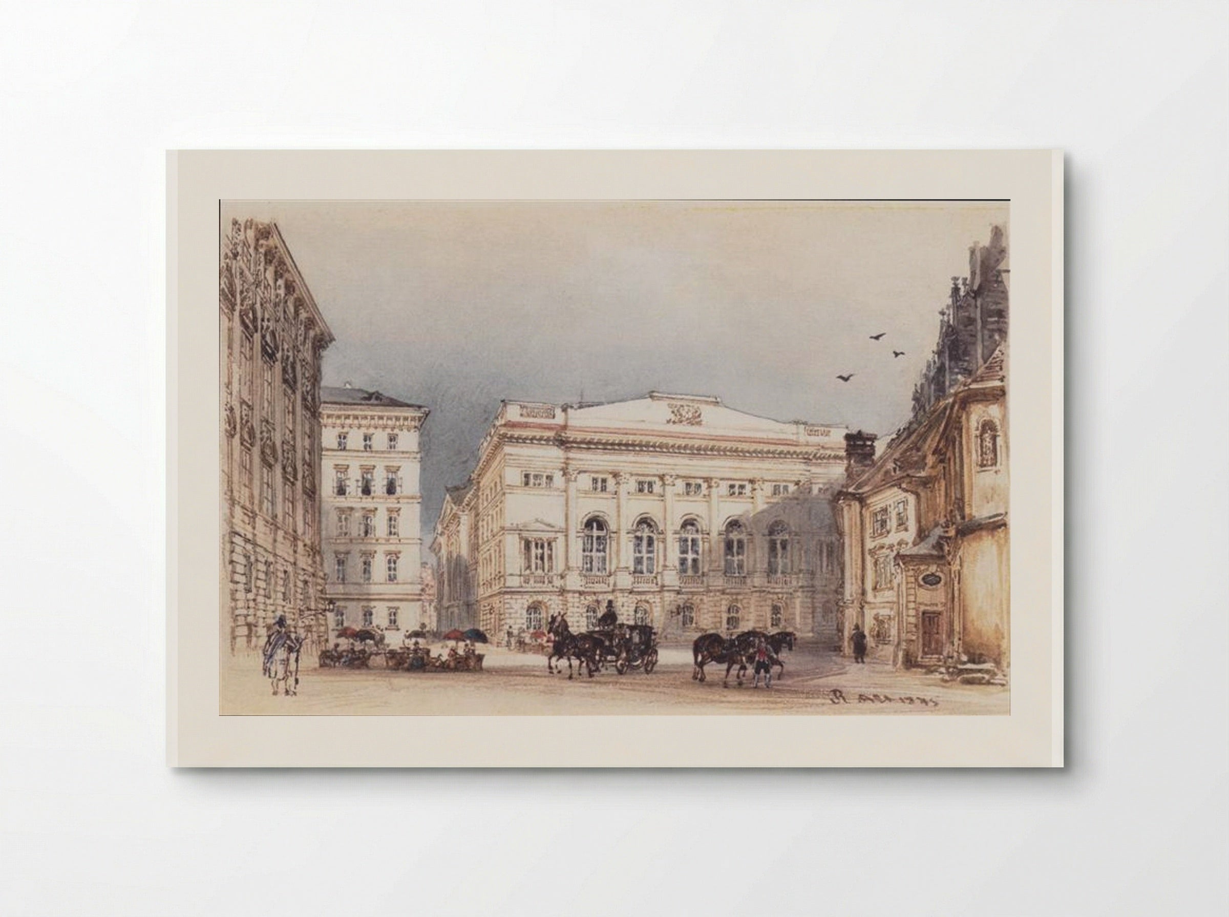 Lower Austrian country house in Vienna Viewed from Minoritenplatz - Rudolf von Alt - Poster