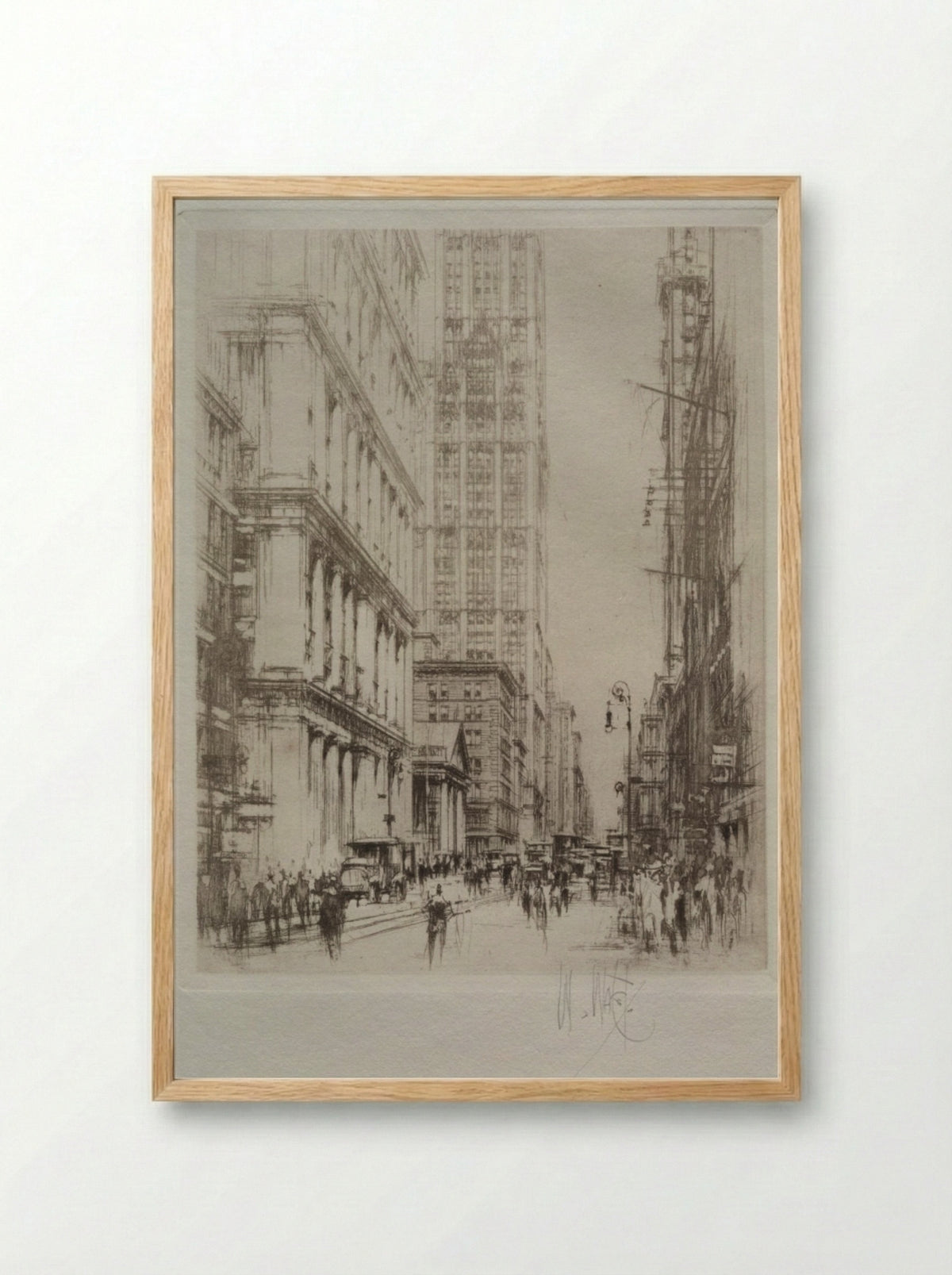Lower Broadway - William Walcot - Framed Print Wood