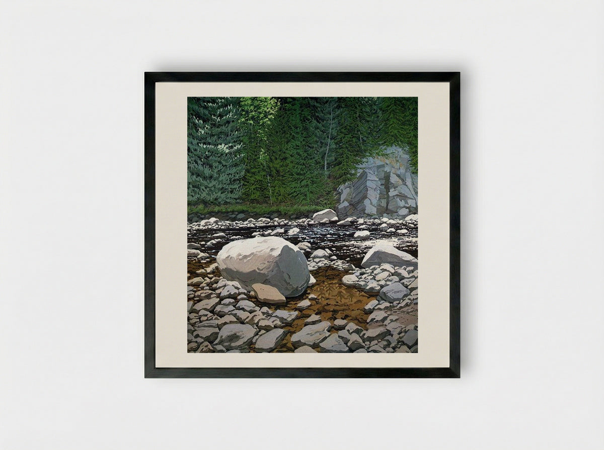 Lower Ducktrap - Neil Welliver - Framed Print Black