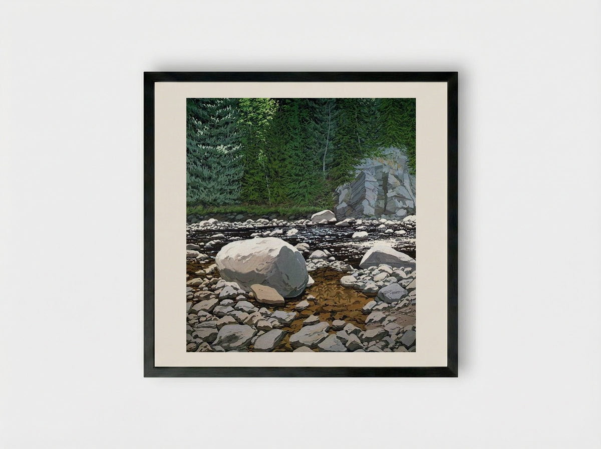 Lower Ducktrap - Neil Welliver - Framed Print Black