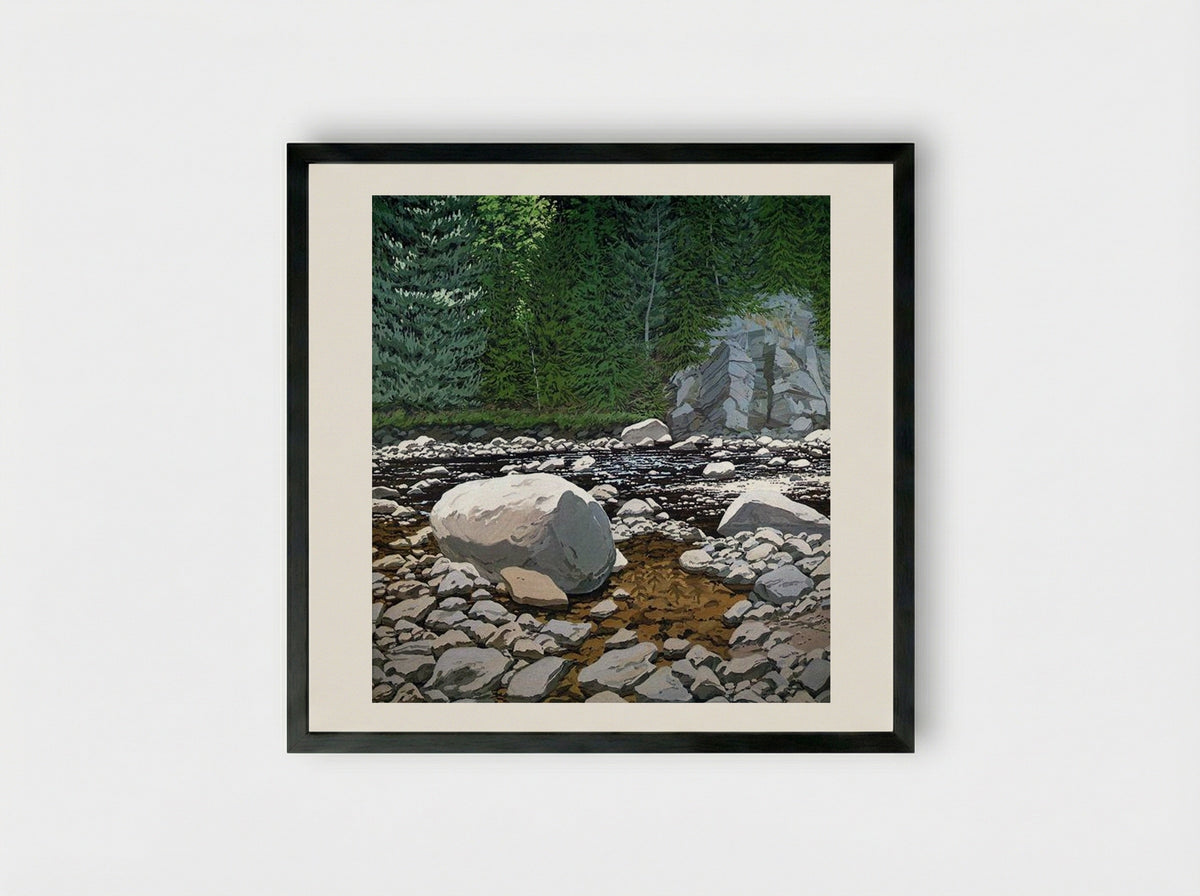 Lower Ducktrap - Neil Welliver - Framed Print Black