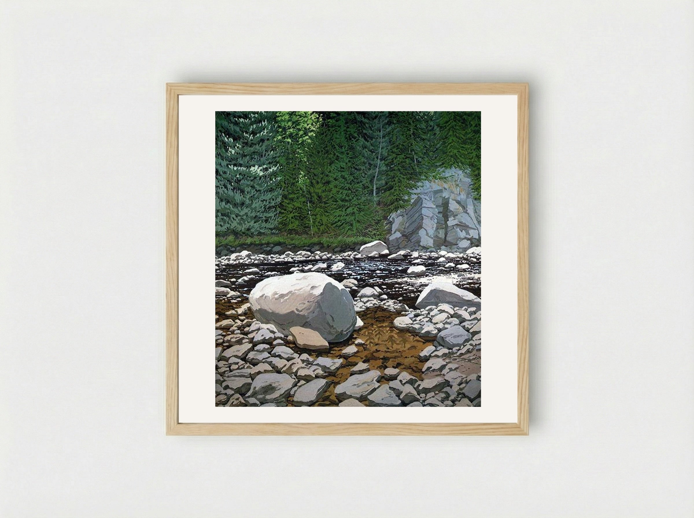Lower Ducktrap - Neil Welliver - Framed Print Wood