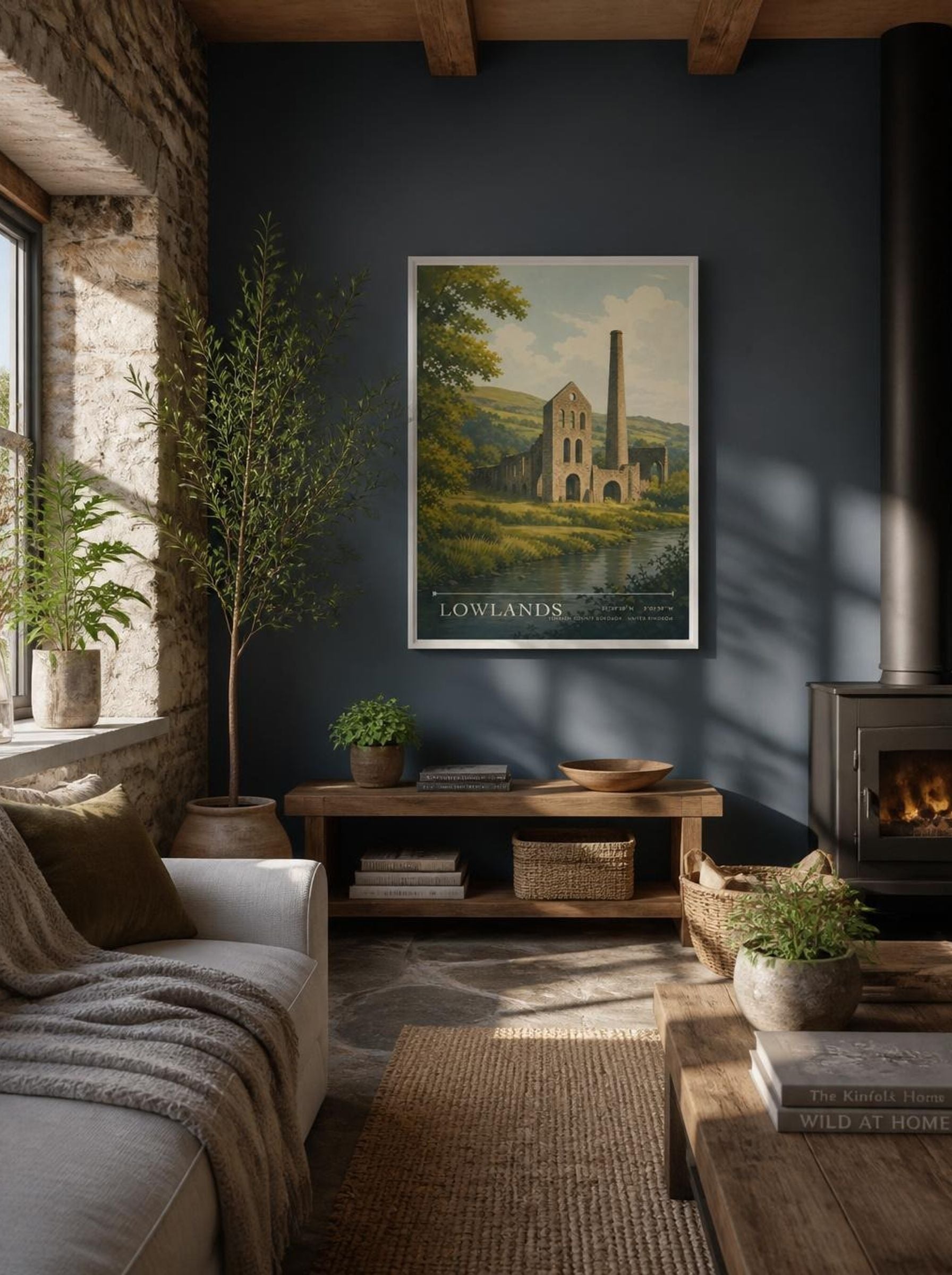 Lowlands Torfaen County Borough United Kingdom Travel Poster - Lifestyle