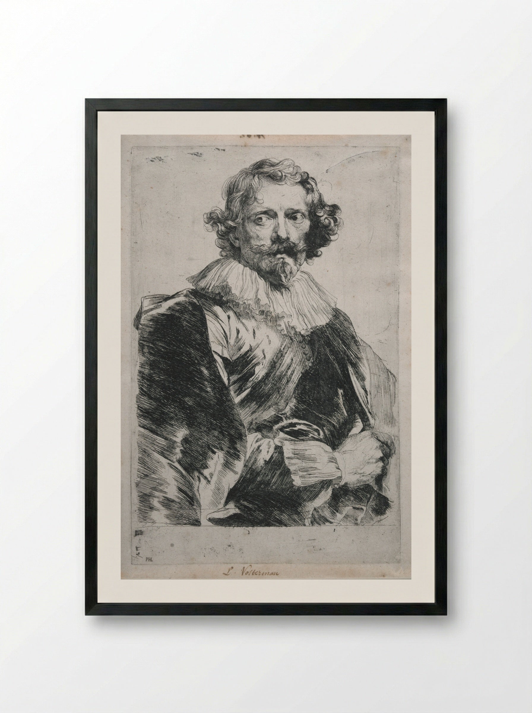Lucas Vorsterman - Anthony van Dyck - Framed Print Black