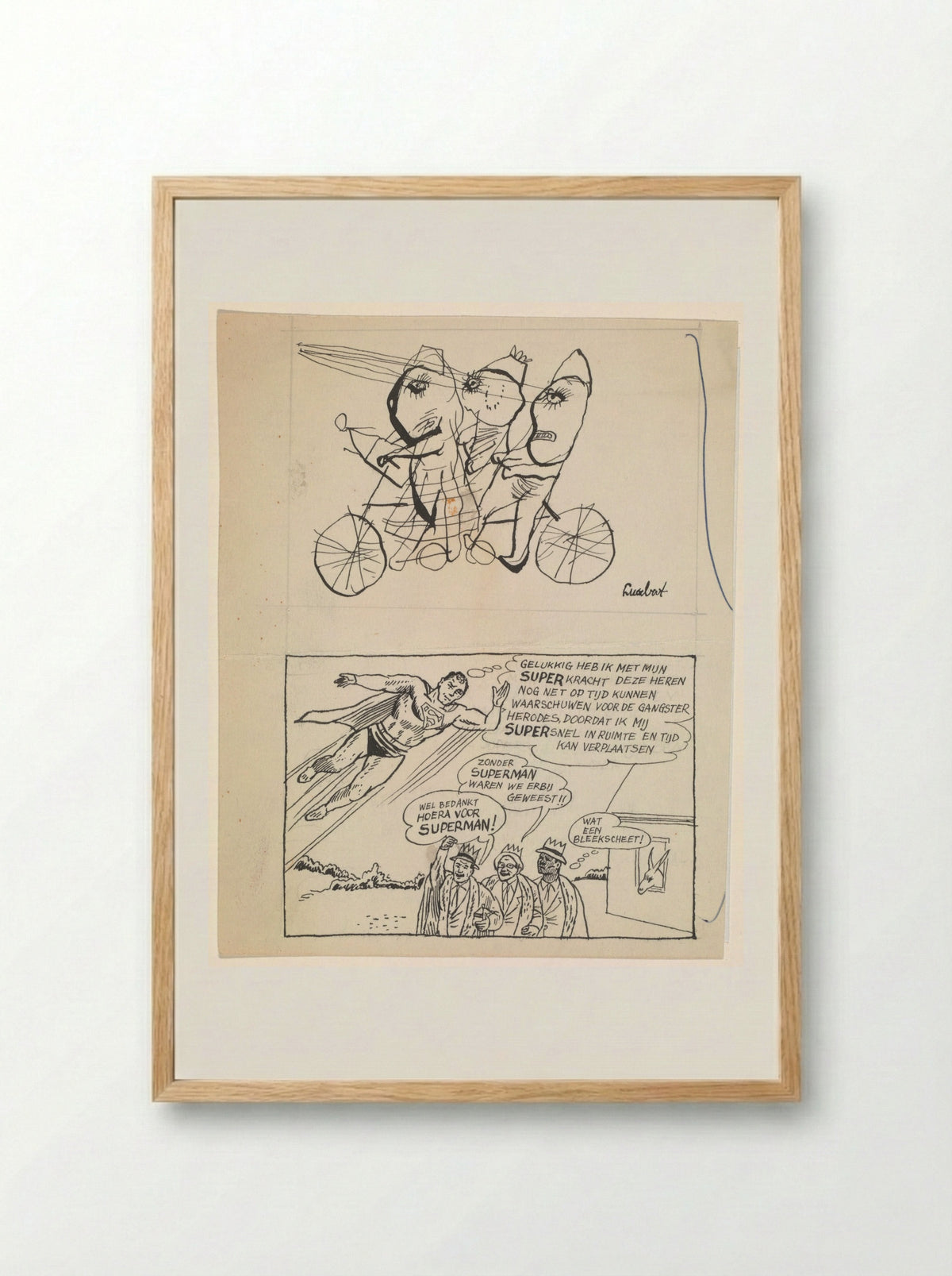 Lucebert-pastiche - Peter Vos - Framed Print Wood