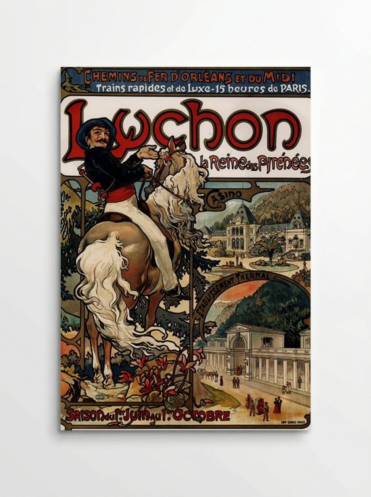 Luchon: La Reine des Pyrénées - Alphonse Mucha - Poster