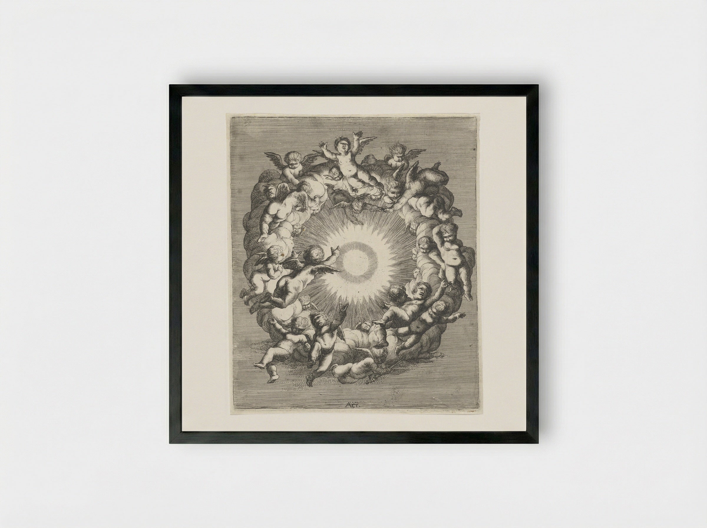 Lucht (Air) - Cornelis A. Hellemans - Framed Print Black