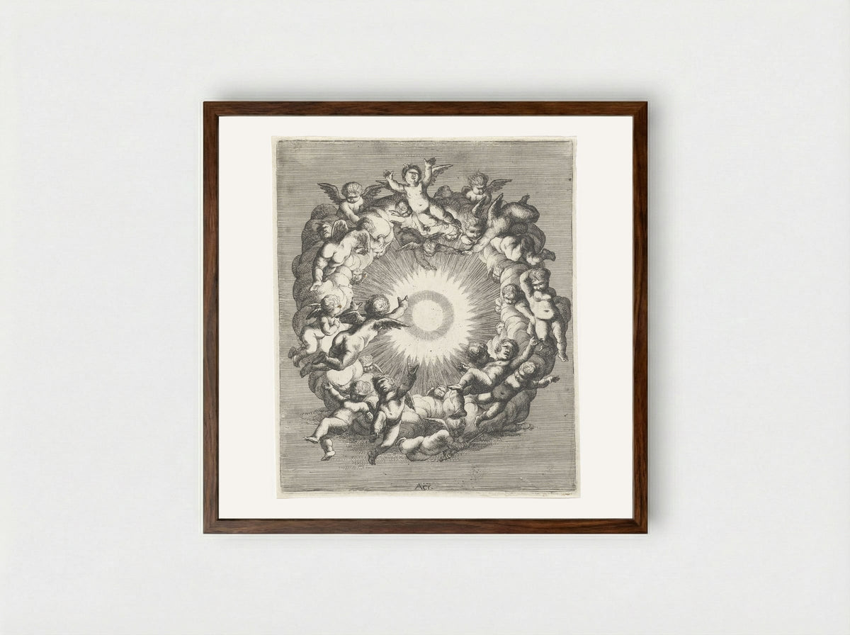 Lucht (Air) - Cornelis A. Hellemans - Framed Print Dark Wood