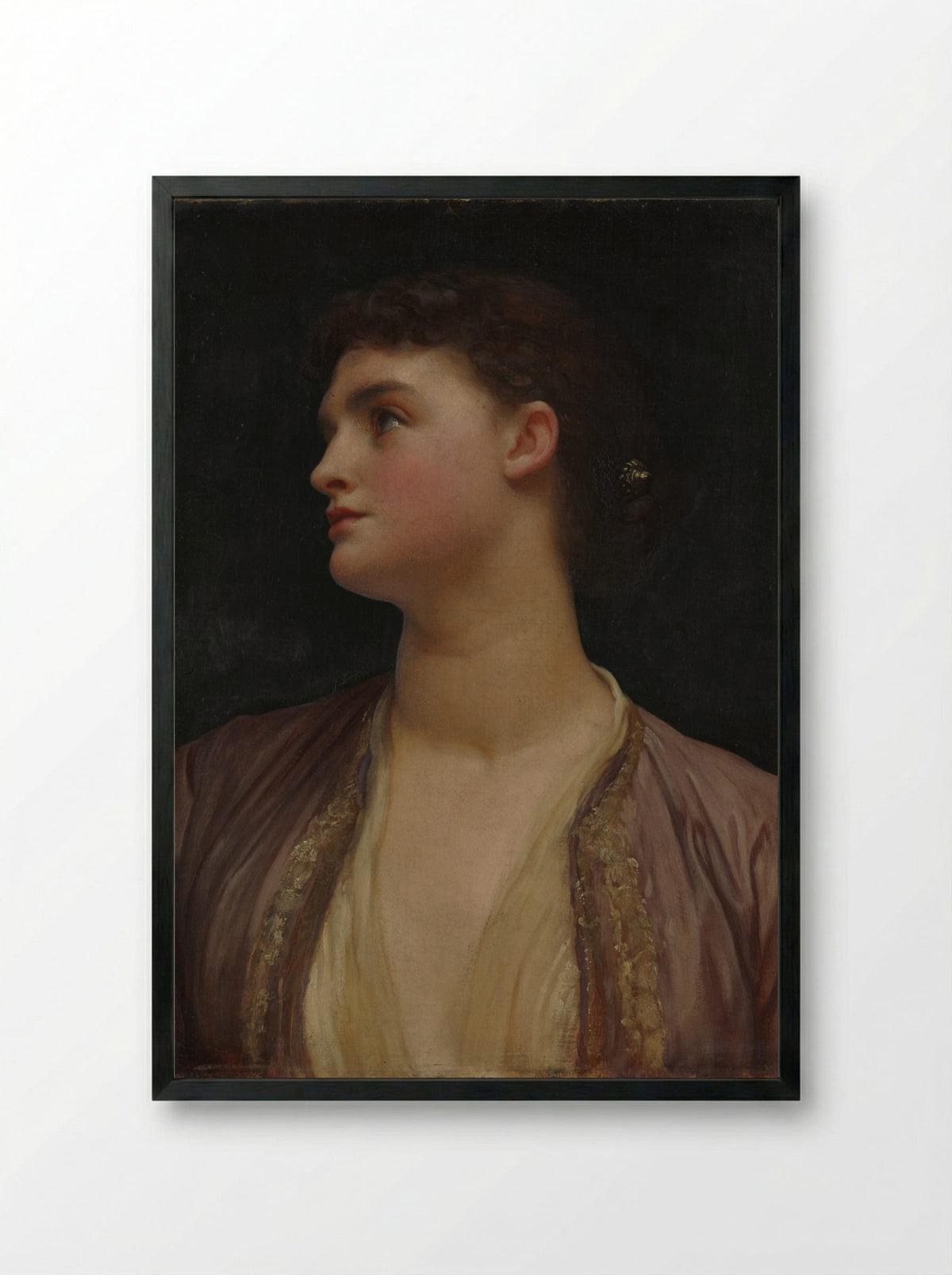 Lucia - Frederic, Lord Leighton - Framed Print Black