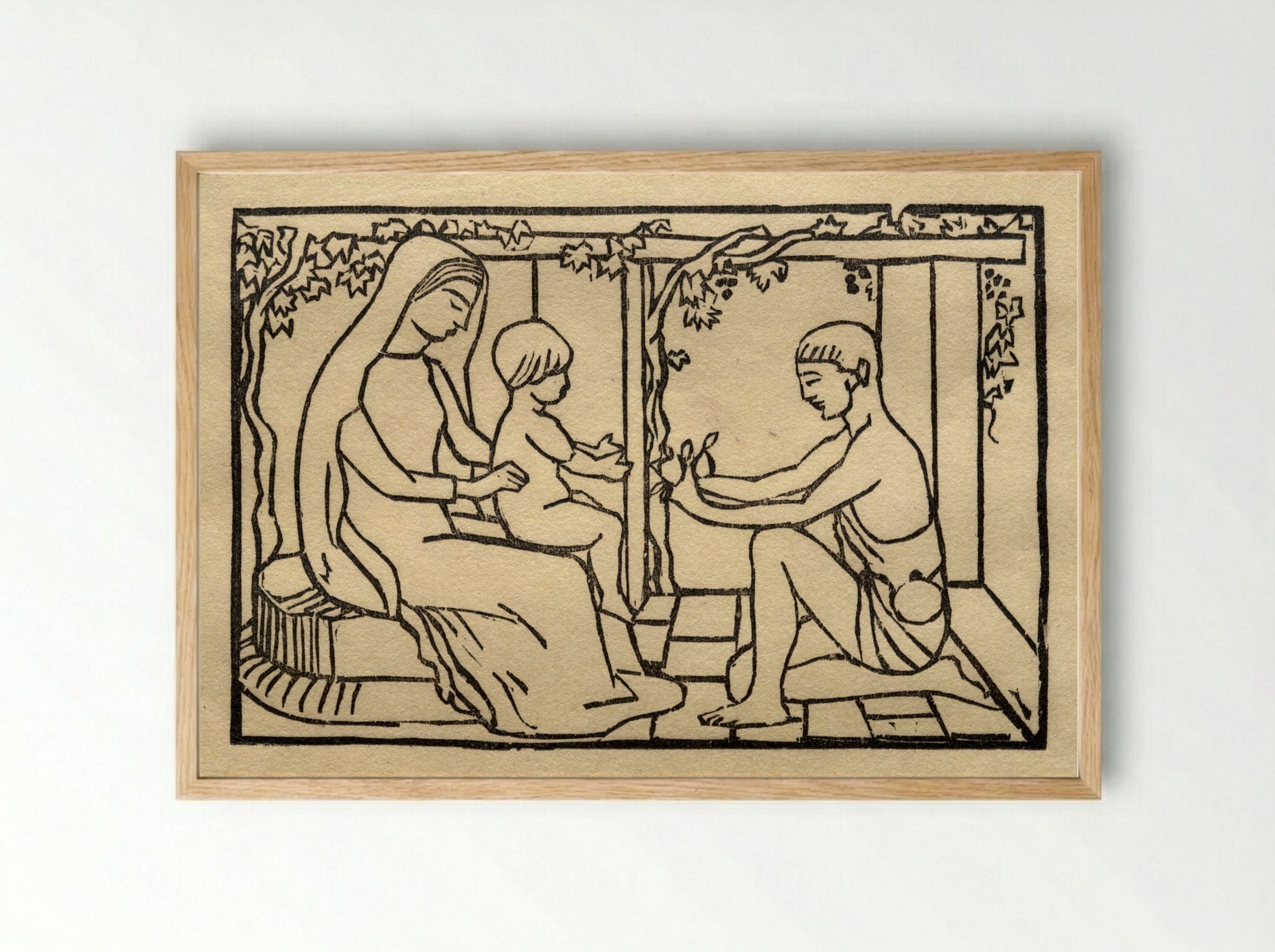 Lucina Smiles on Her Boy - Aristide Maillol - Framed Print Wood