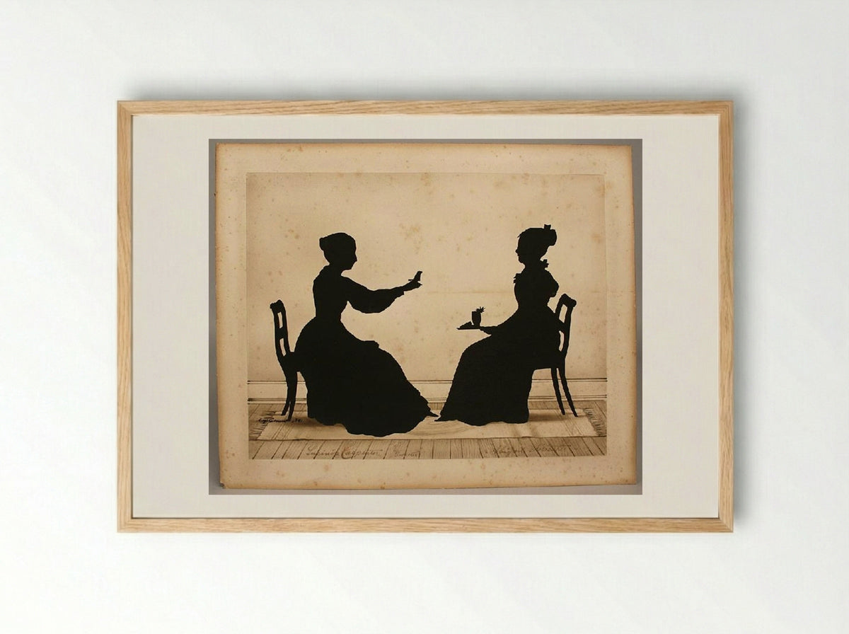 Lucinda Carpenter, Tweeter and Abigail Forrester - Auguste Edouart - Framed Print Wood