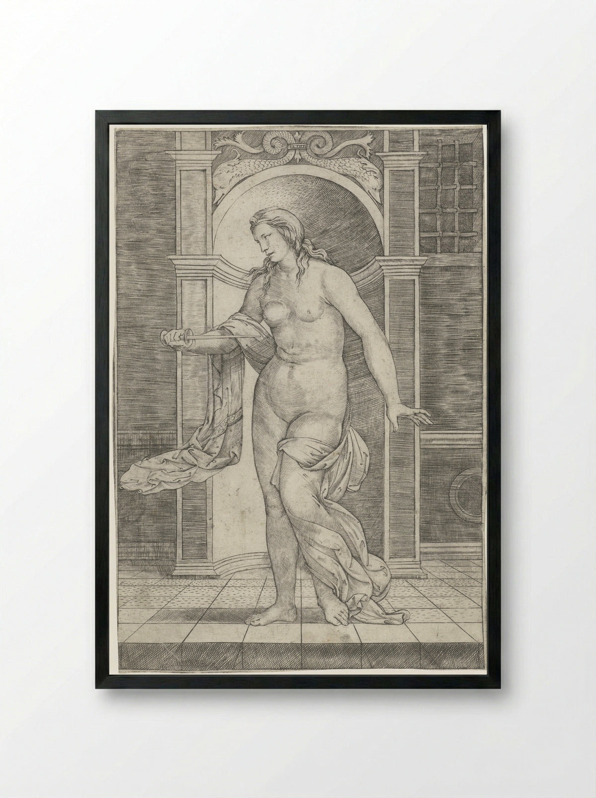 Lucretia - Giacomo Francia - Framed Print Black