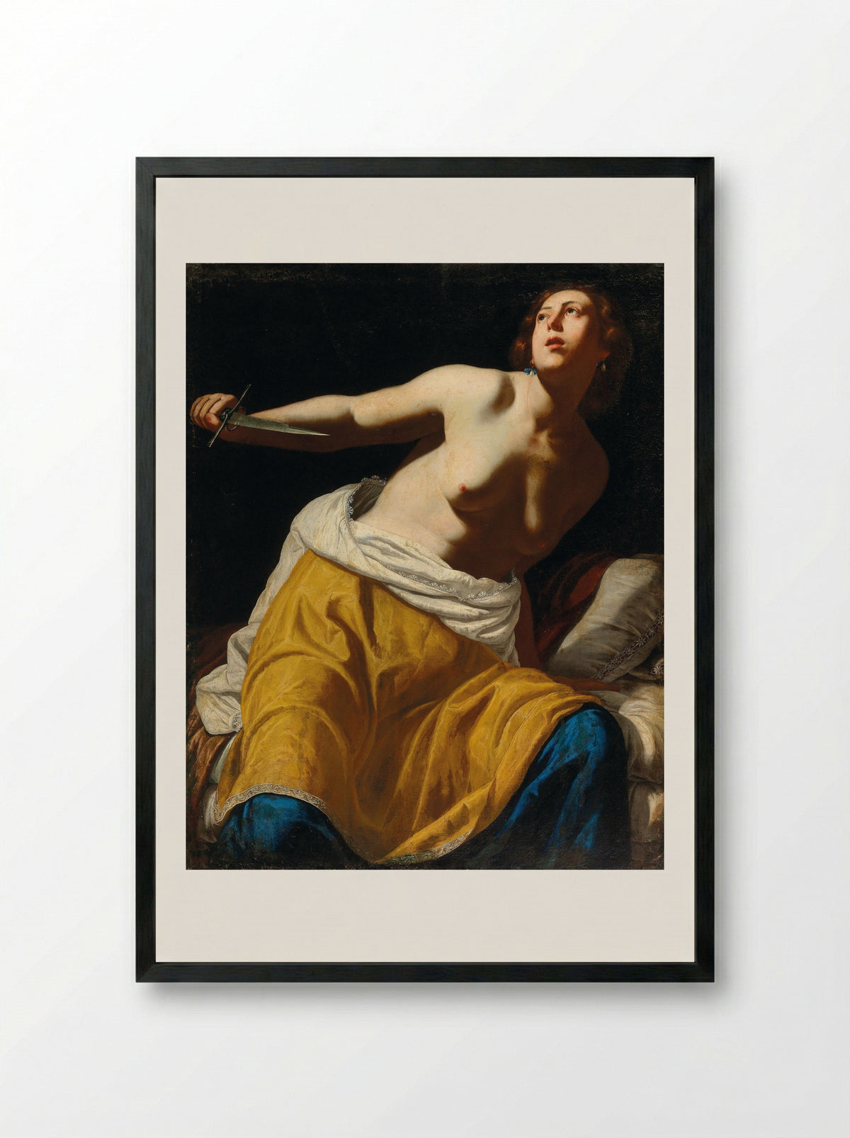 Lucretia - Artemisia Gentileschi - Framed Print Black