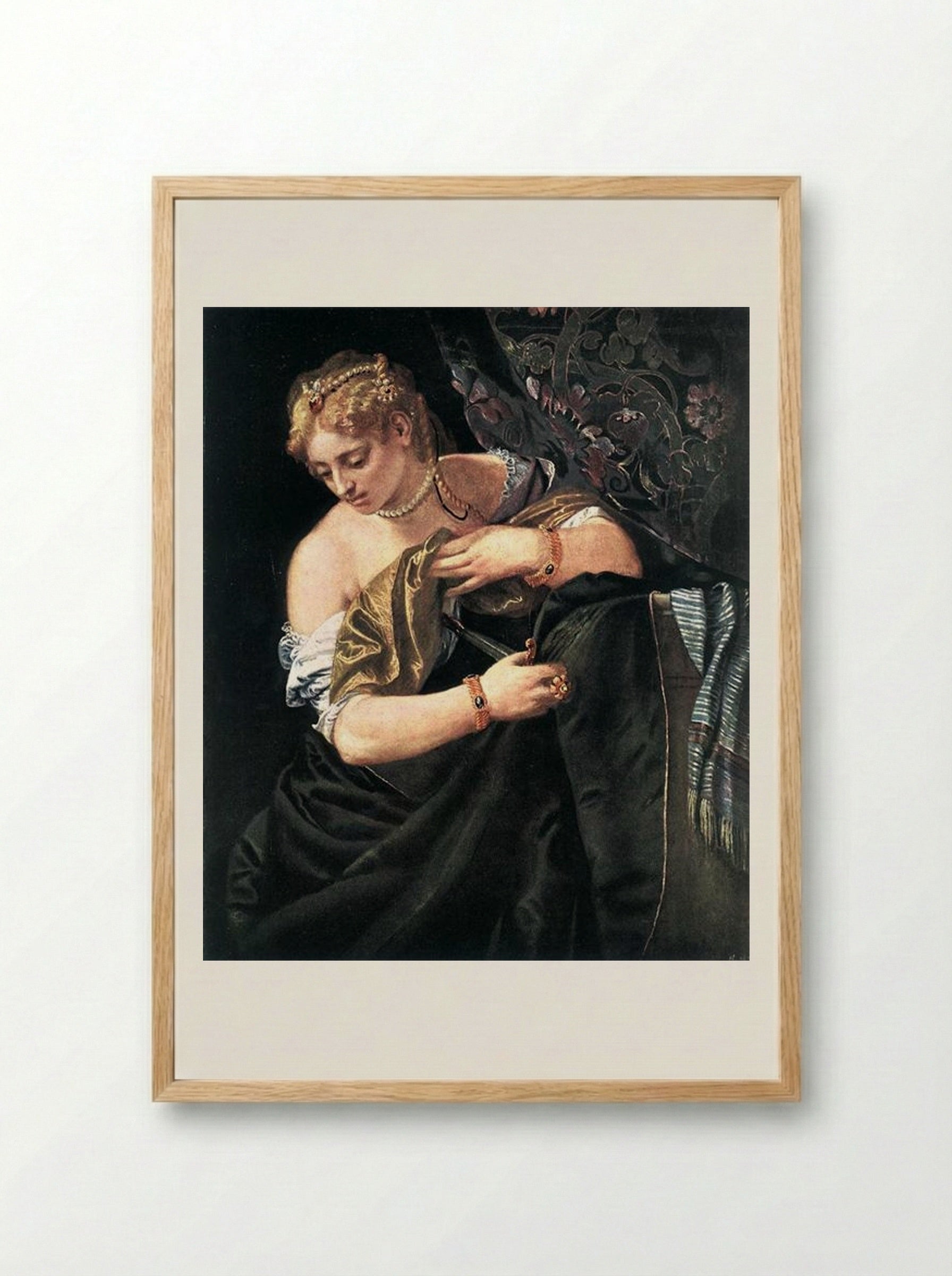 Lucretia - Paolo Veronese - Framed Print Wood