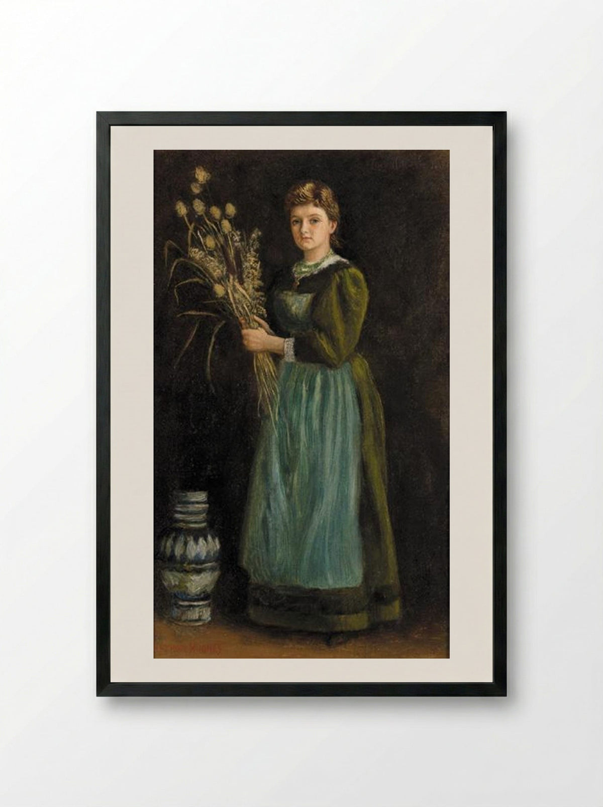 Lucy Hill - Arthur Hughes - Framed Print Black
