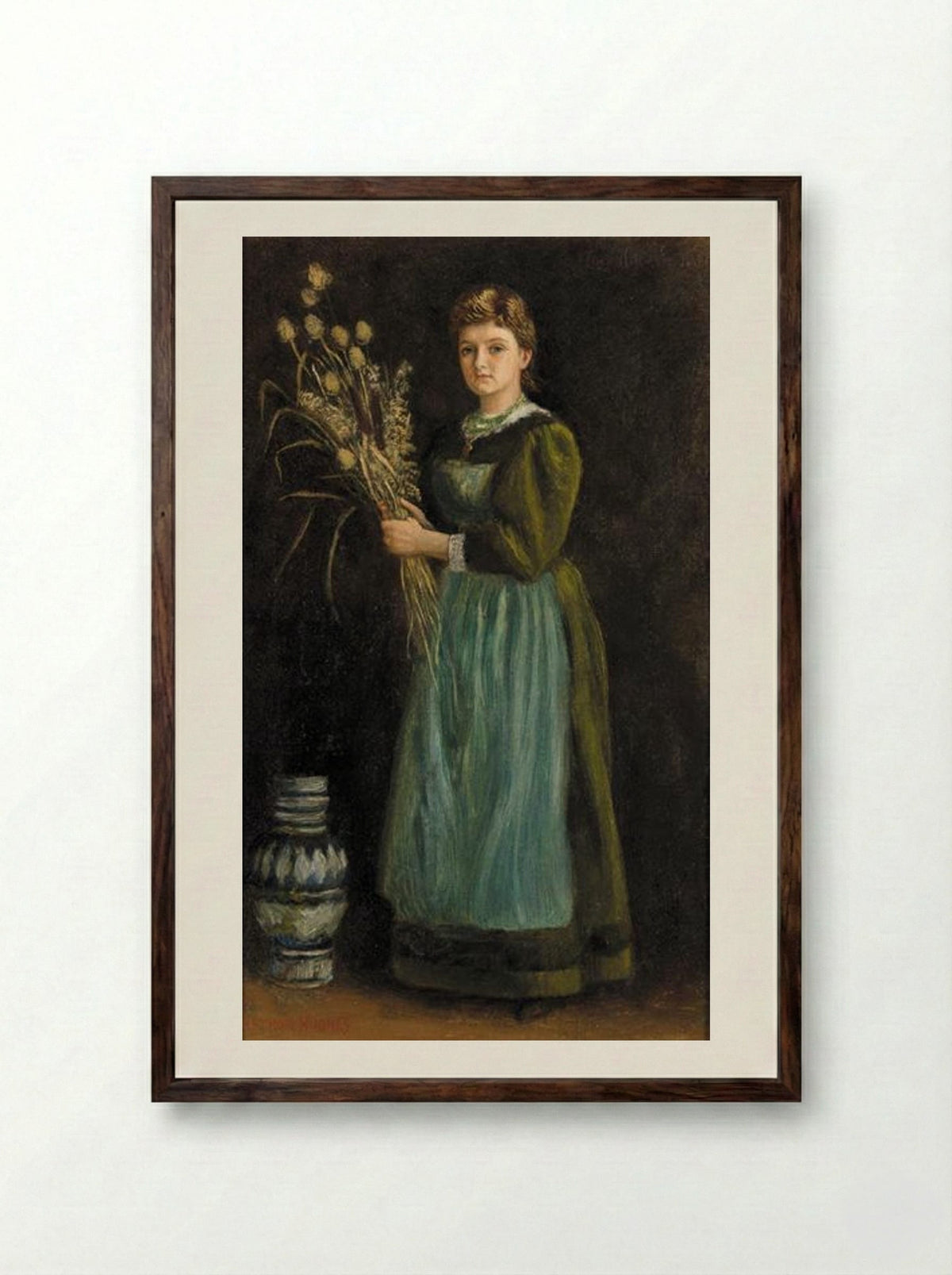 Lucy Hill - Arthur Hughes - Framed Print Dark Wood