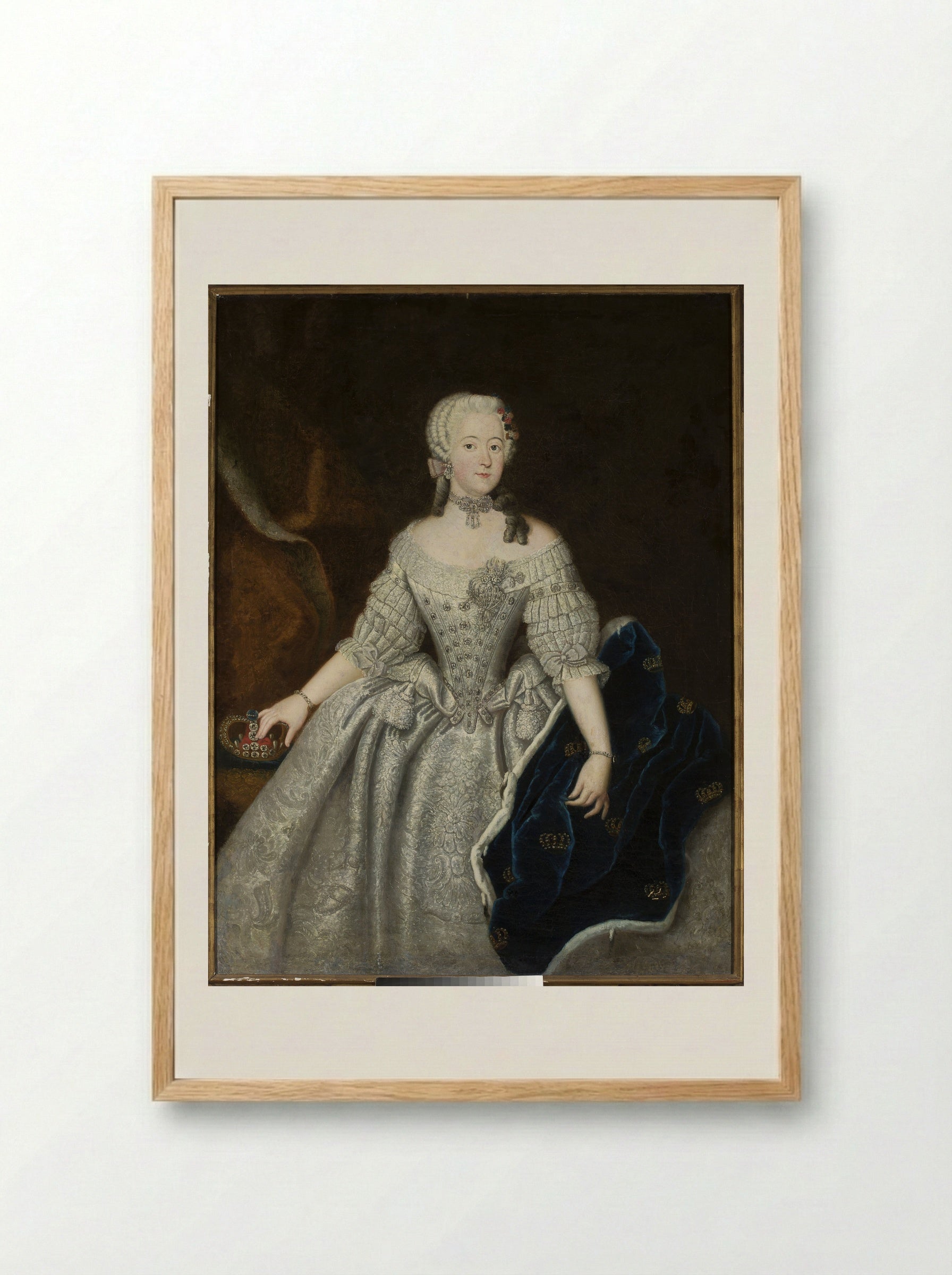 Luise Ulrike of Prussia - Antoine Pesne - Framed Print Wood