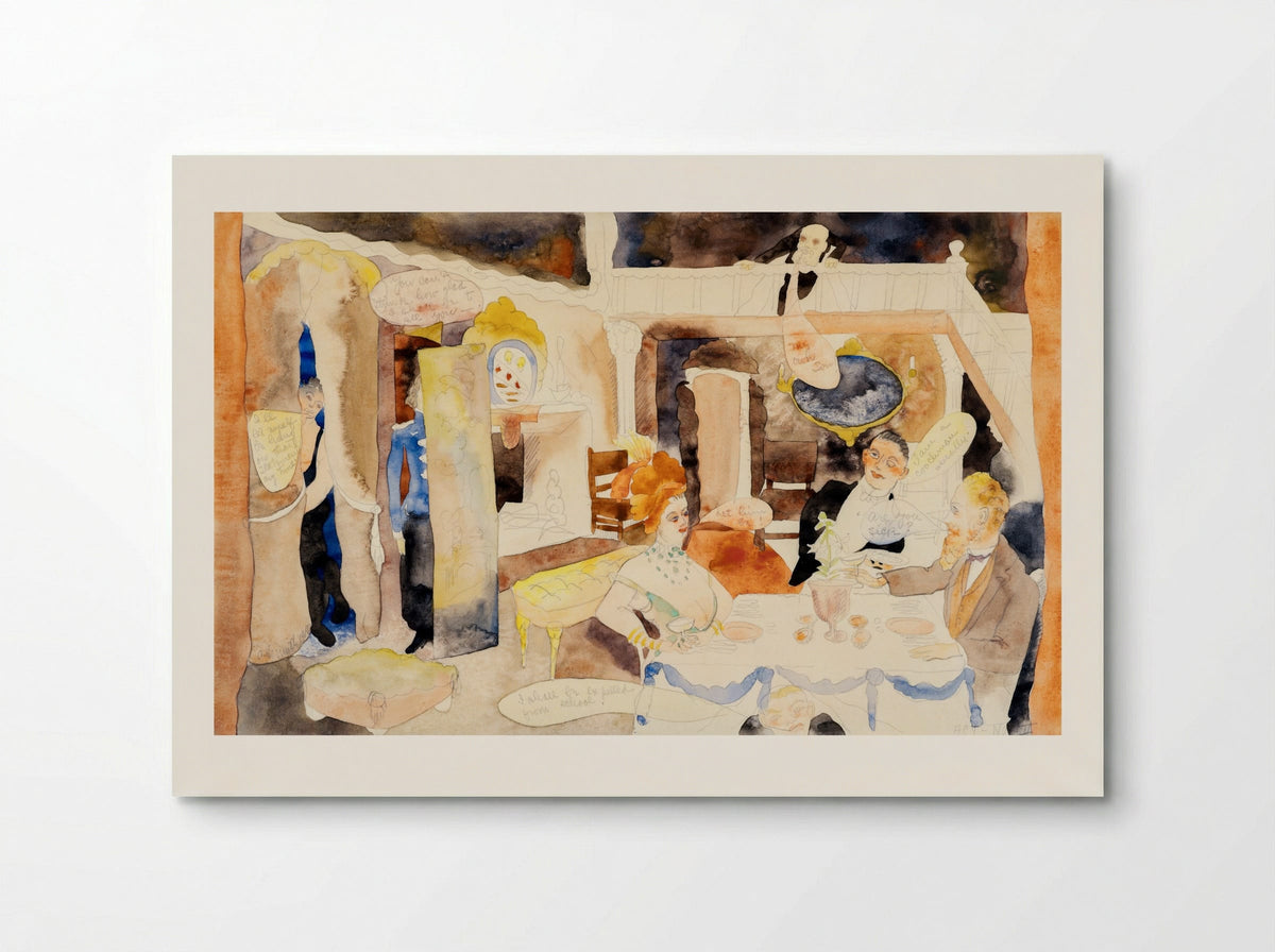 Lulu and Alva Schön at Lunch - Charles Demuth - Poster