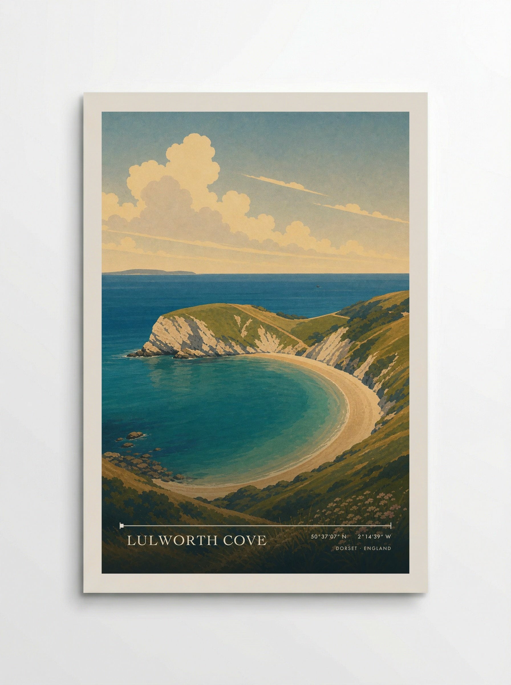 Lulworth Cove Dorset England Travel Poster - Poster