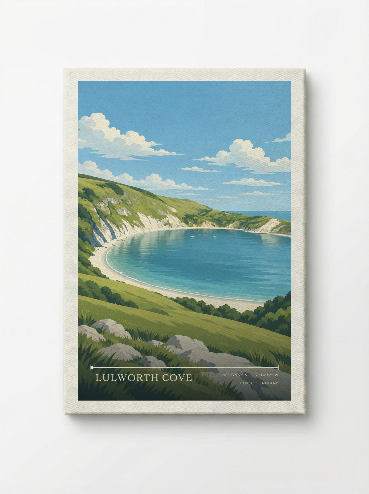 Lulworth Cove, Dorset | Travel Poster - Canvas