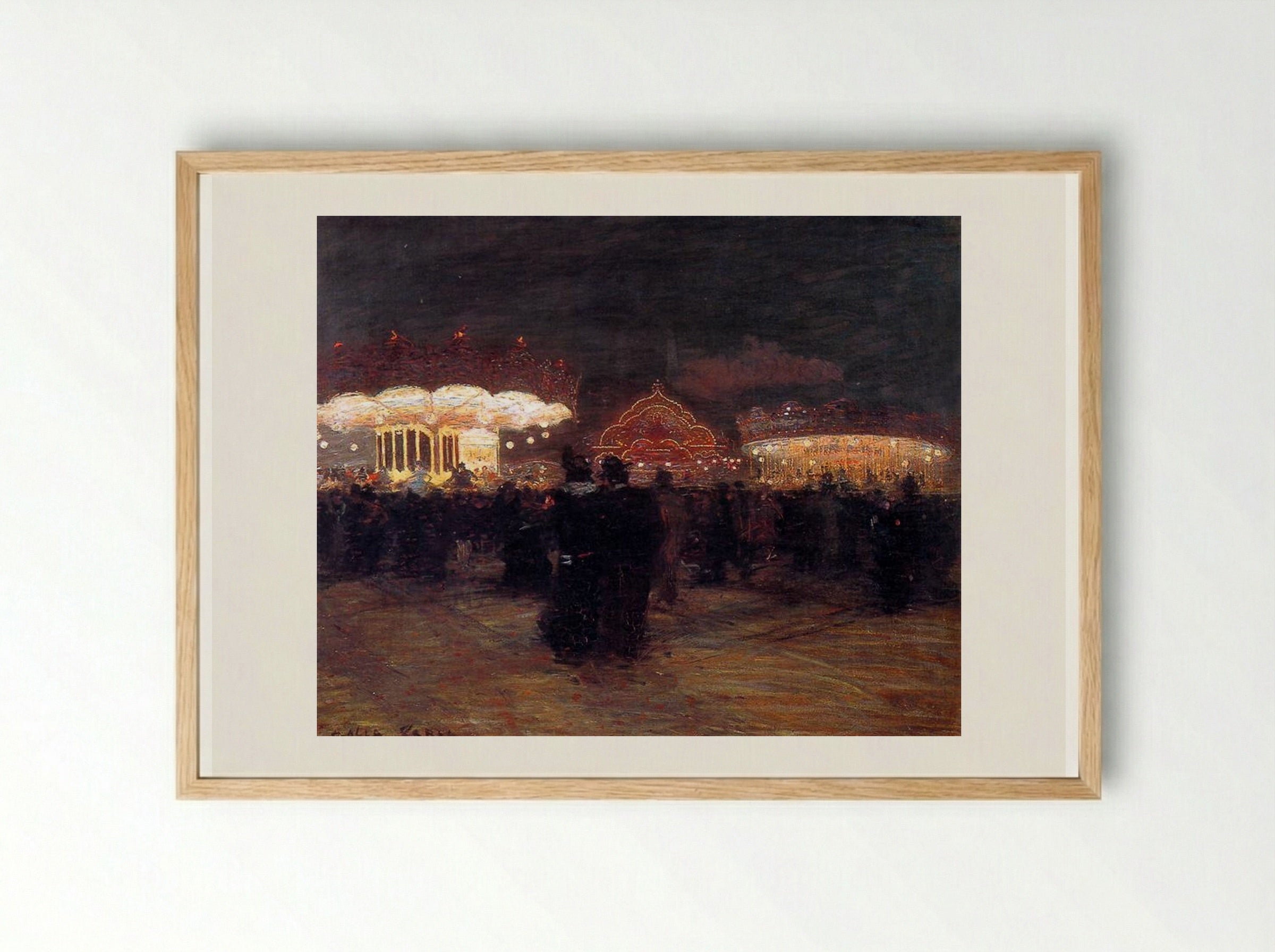 Luna Park, Paris - Giacomo Balla - Framed Print Wood