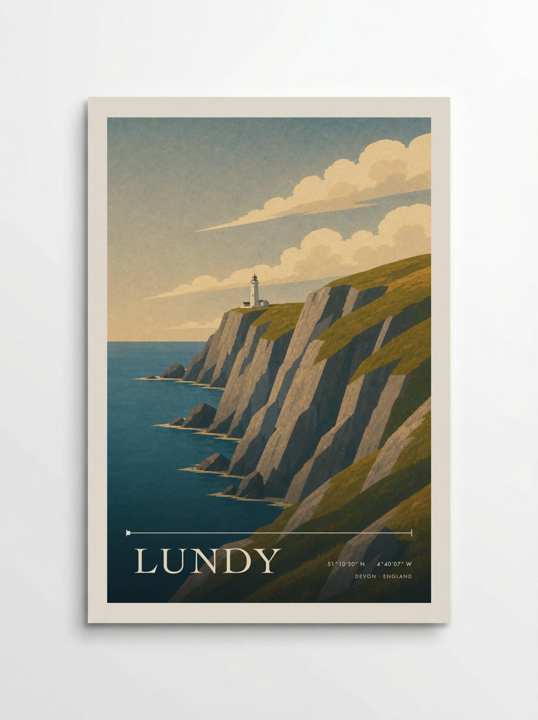 Lundy Devon England Travel Poster - Poster