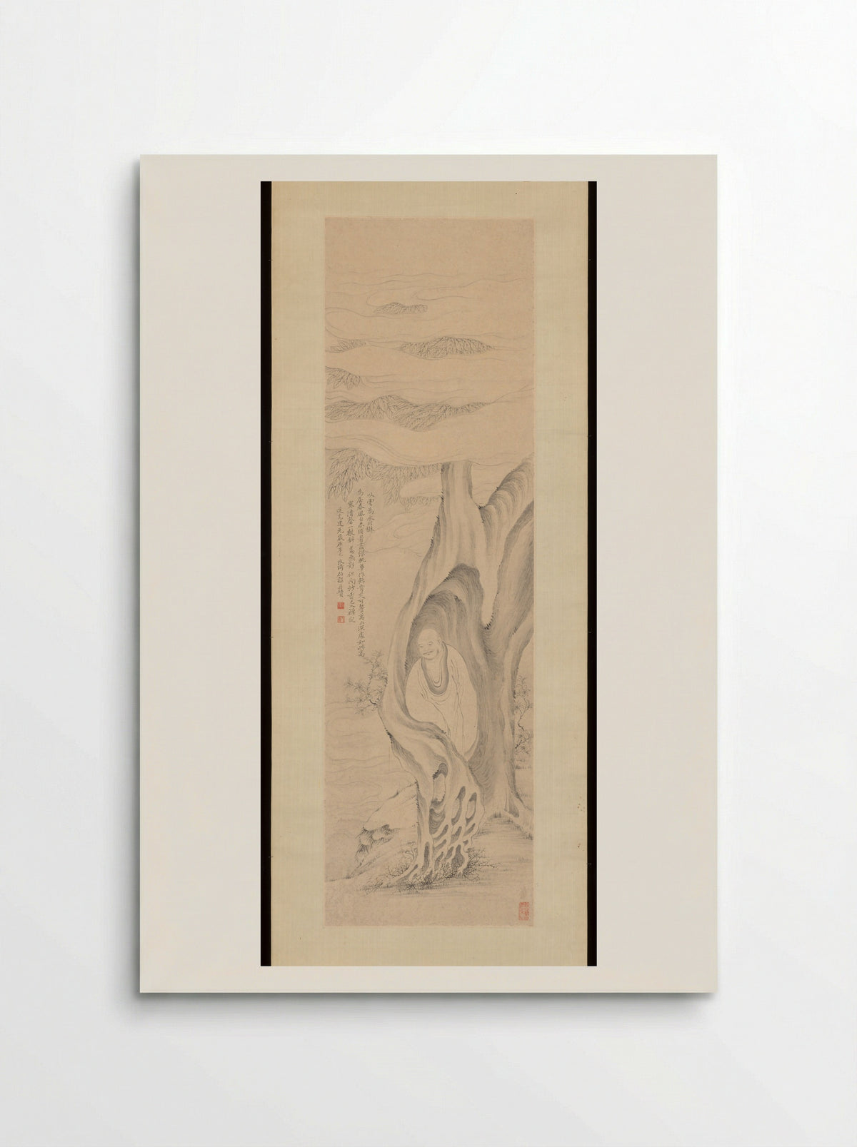 Luohan Meditating in a Tree - Gai Qi - Poster
