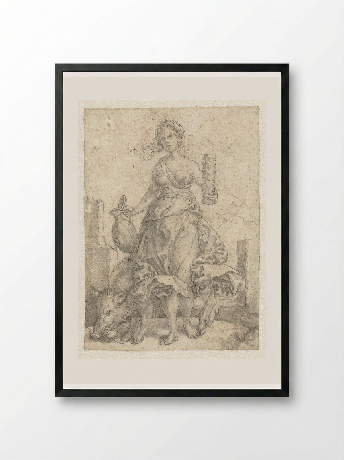 Luxuria (Allegory of Lust) - Heinrich Aldegrever - Framed Print Black