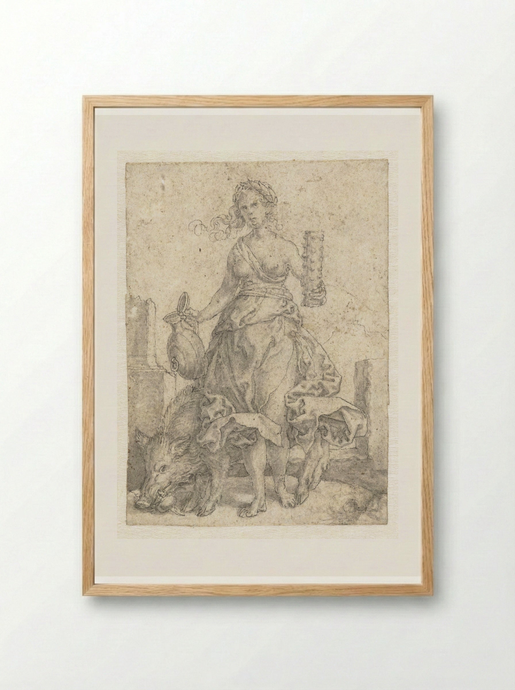 Luxuria (Allegory of Lust) - Heinrich Aldegrever - Framed Print Wood