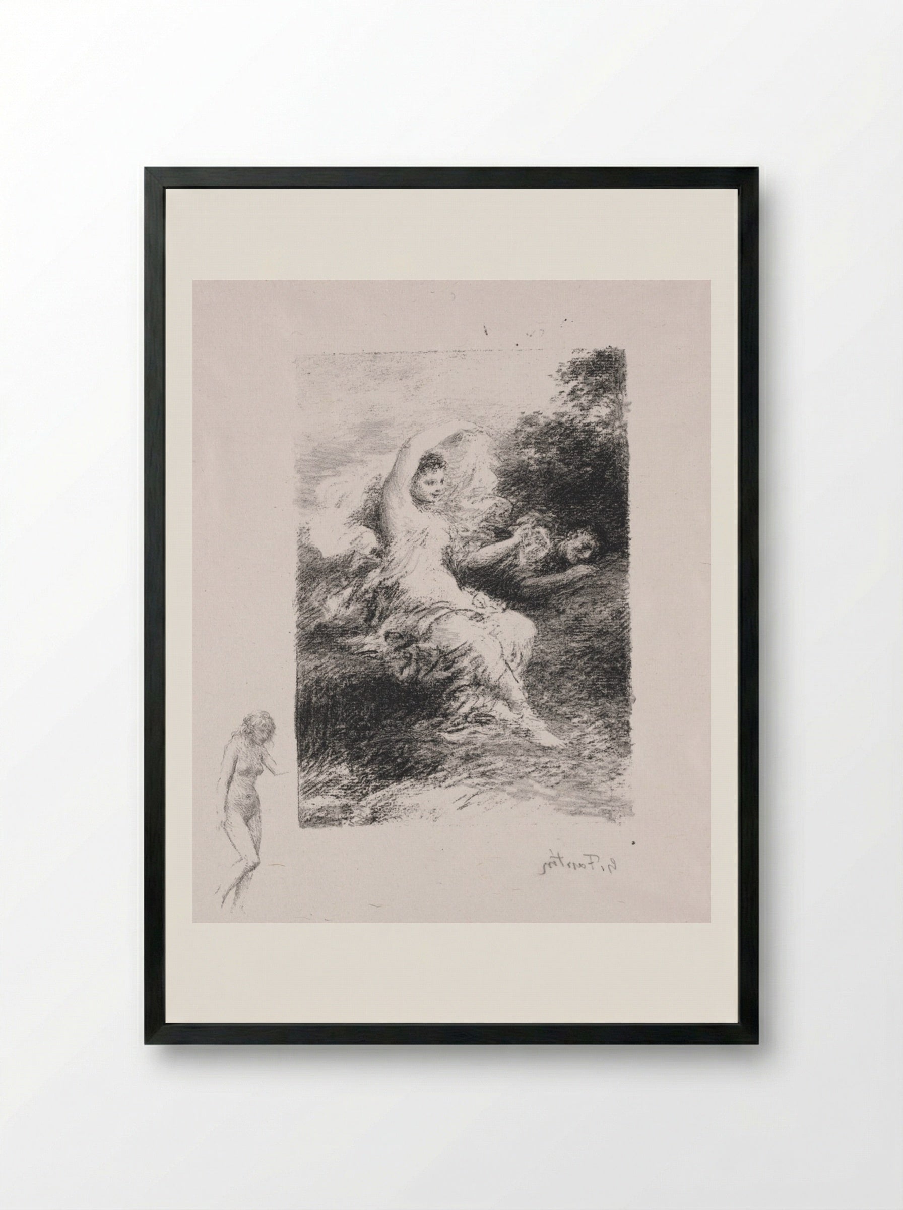 Lydé - Henri Fantin-Latour - Framed Print Black