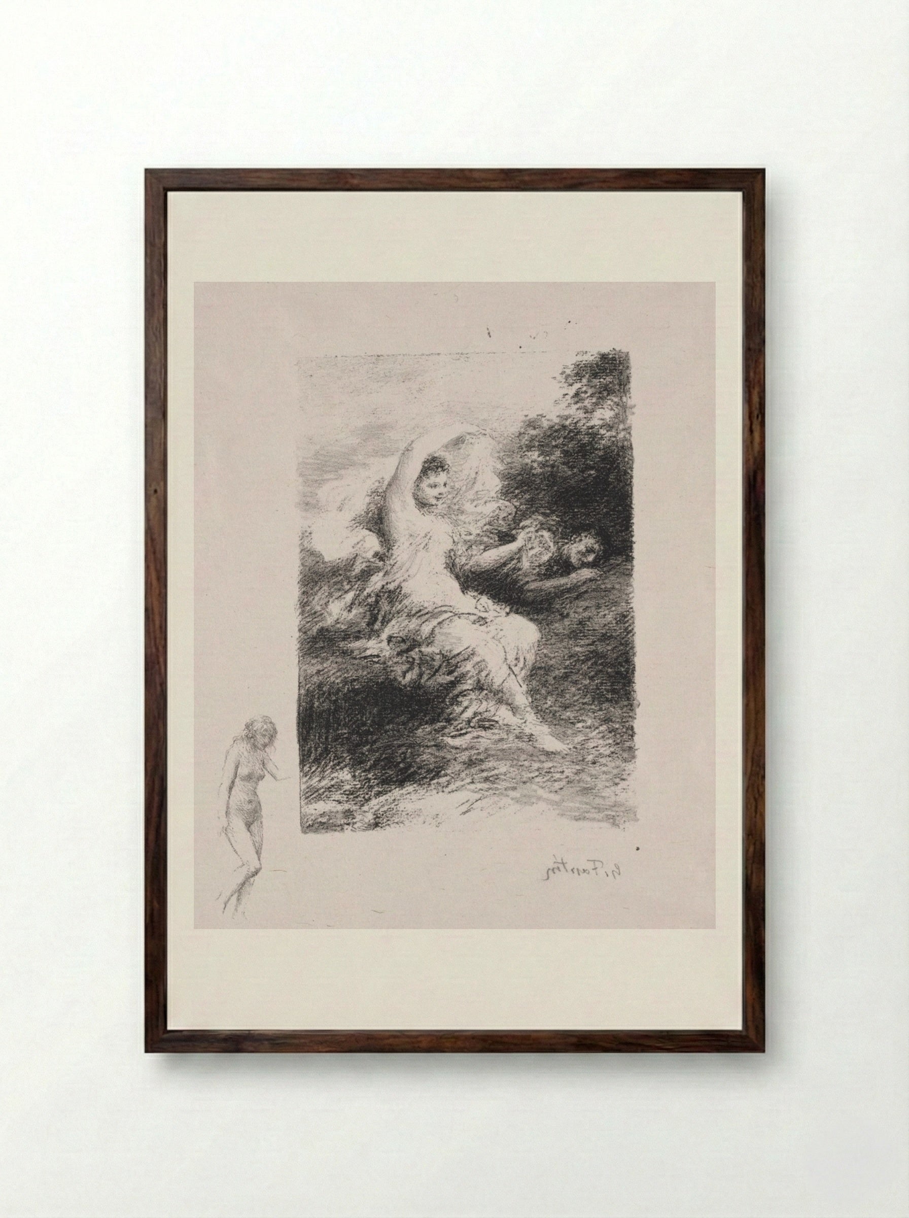 Lydé - Henri Fantin-Latour - Framed Print Dark Wood