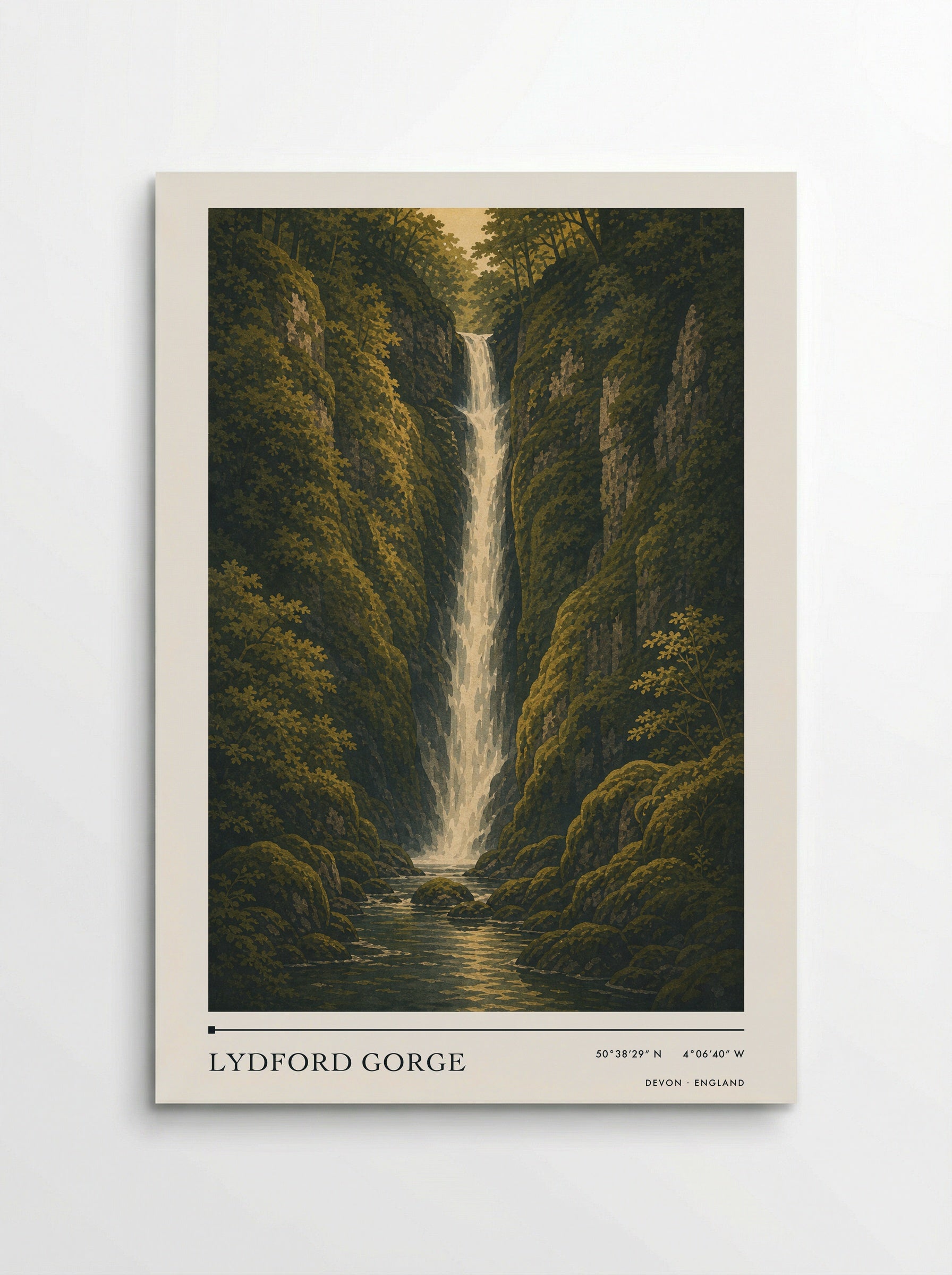 Lydford Gorge Devon England Travel Poster - Poster
