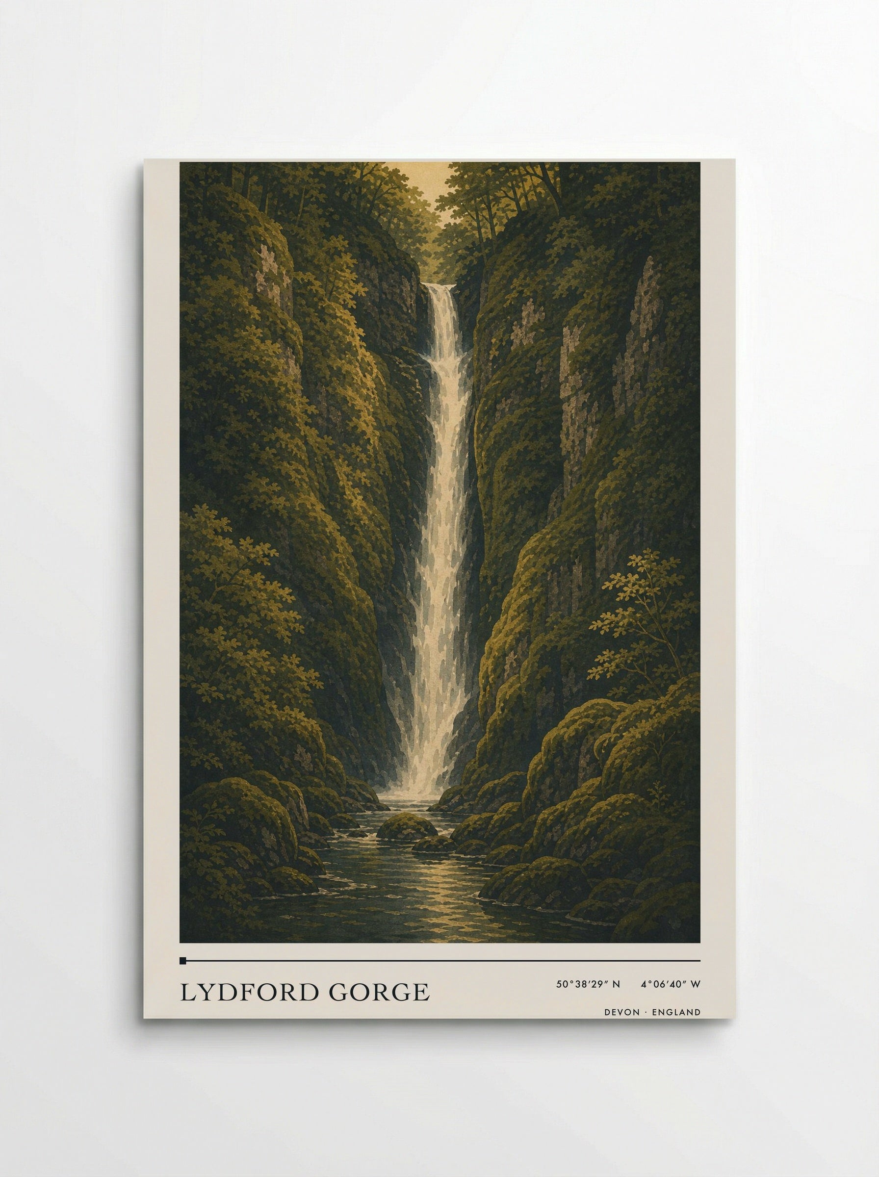 Lydford Gorge Devon England Travel Poster - Poster