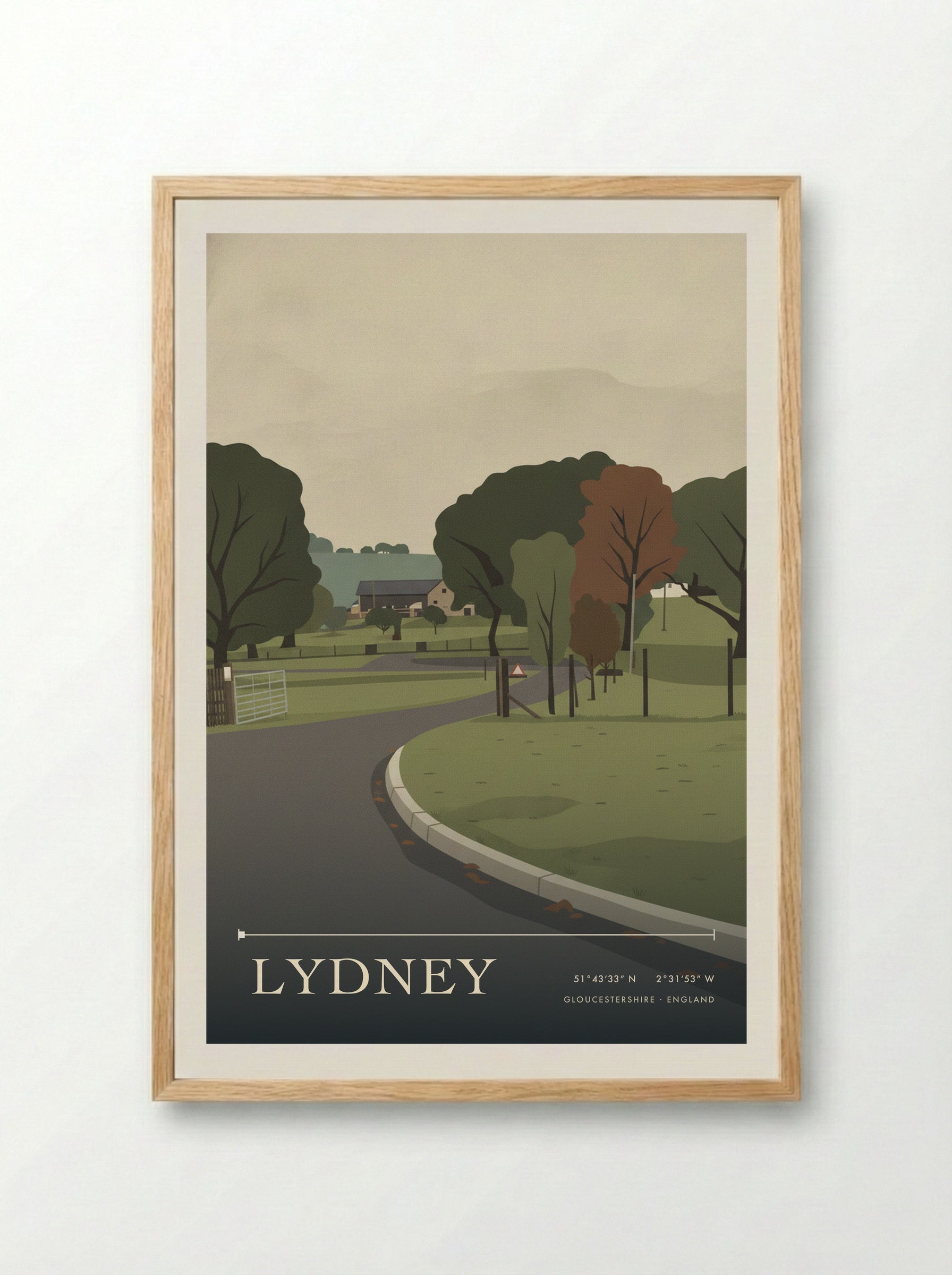 Lydney Gloucestershire England Travel Poster - Framed Print Wood