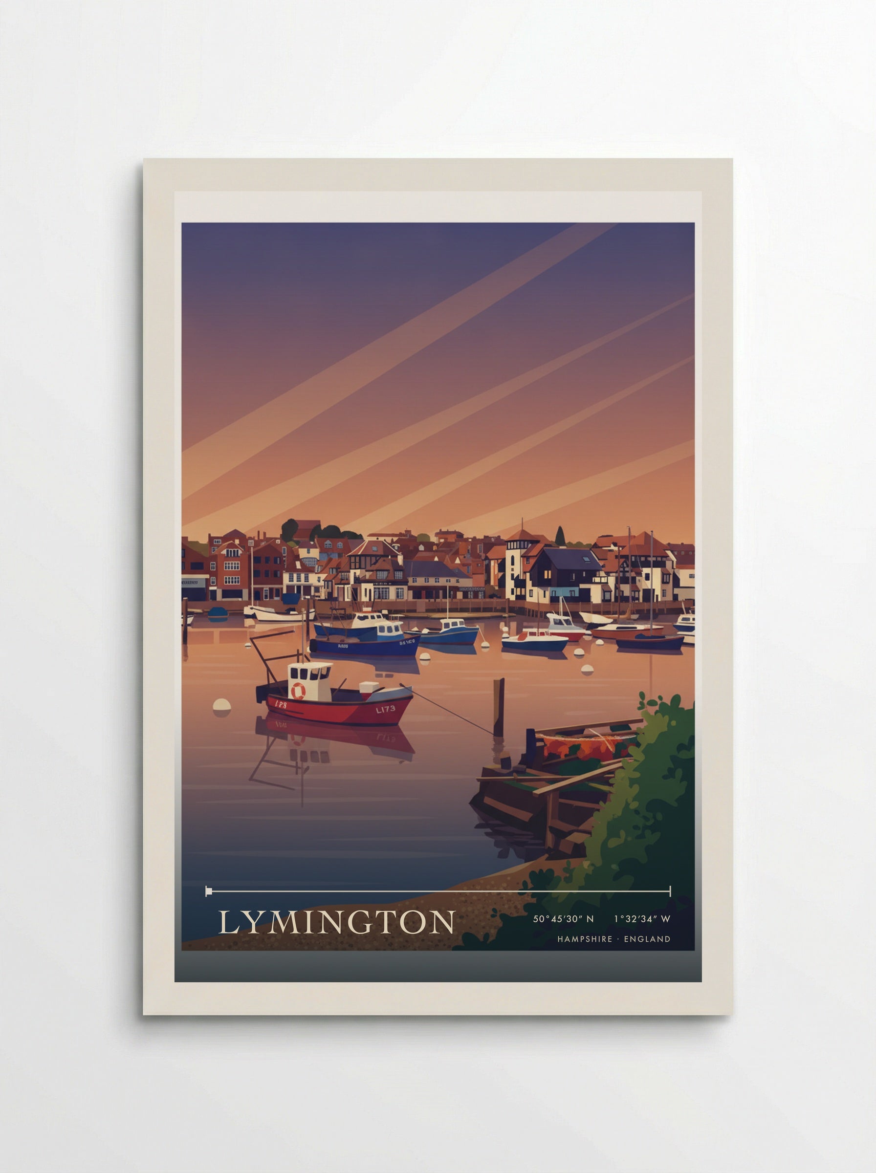 Lymington Hampshire England Travel Poster - Poster