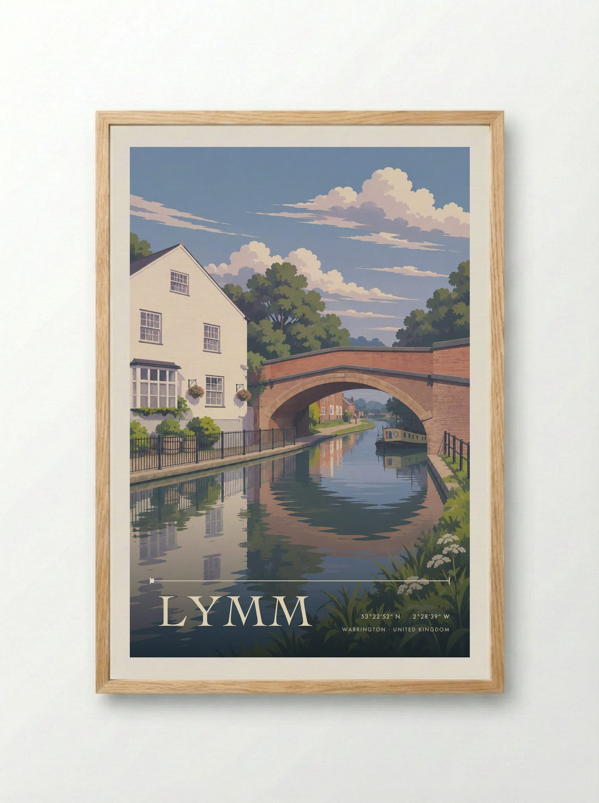Lymm, Warrington | Travel Poster - Framed Print Wood