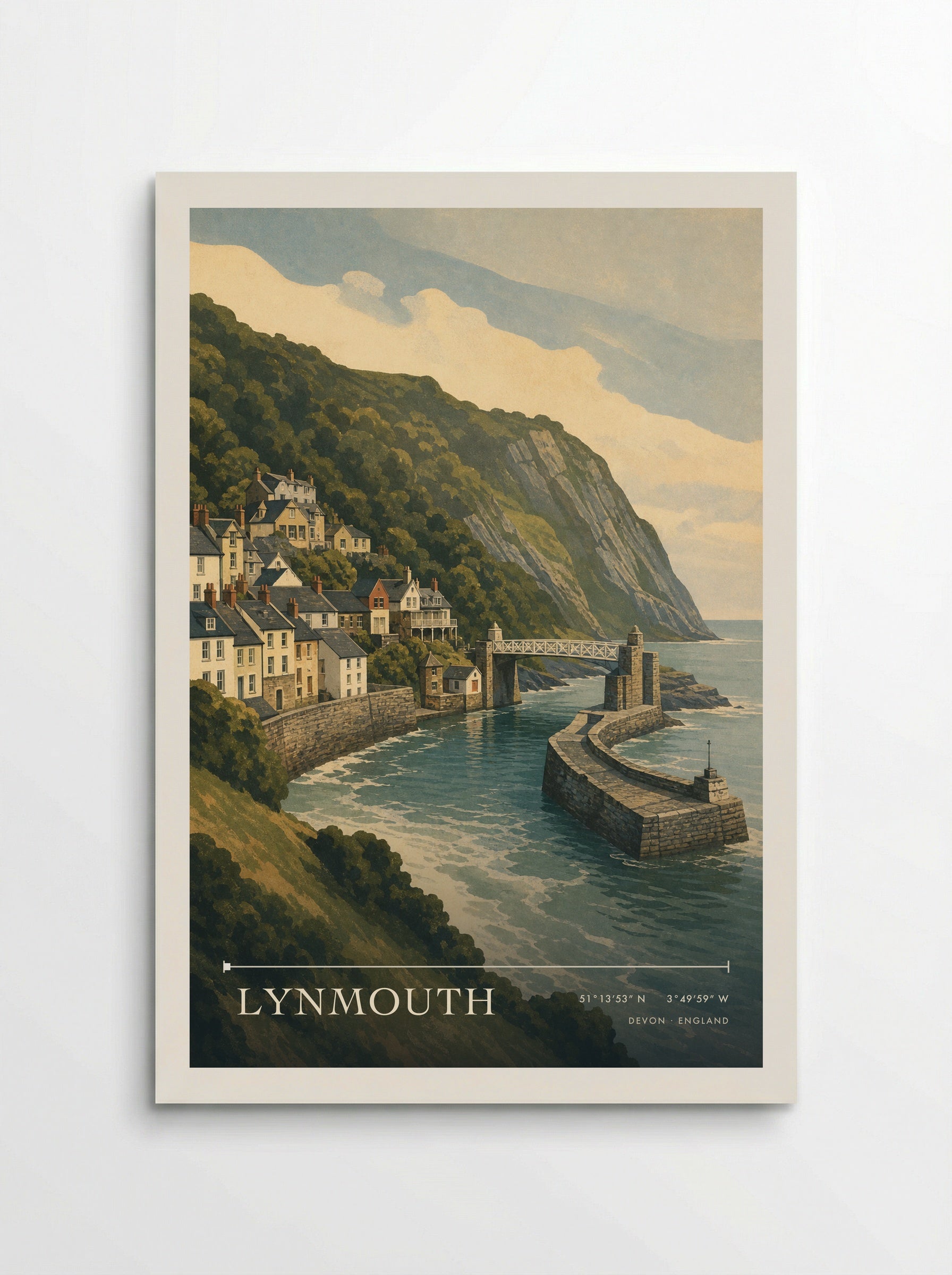 Lynmouth Devon England Travel Poster - Poster