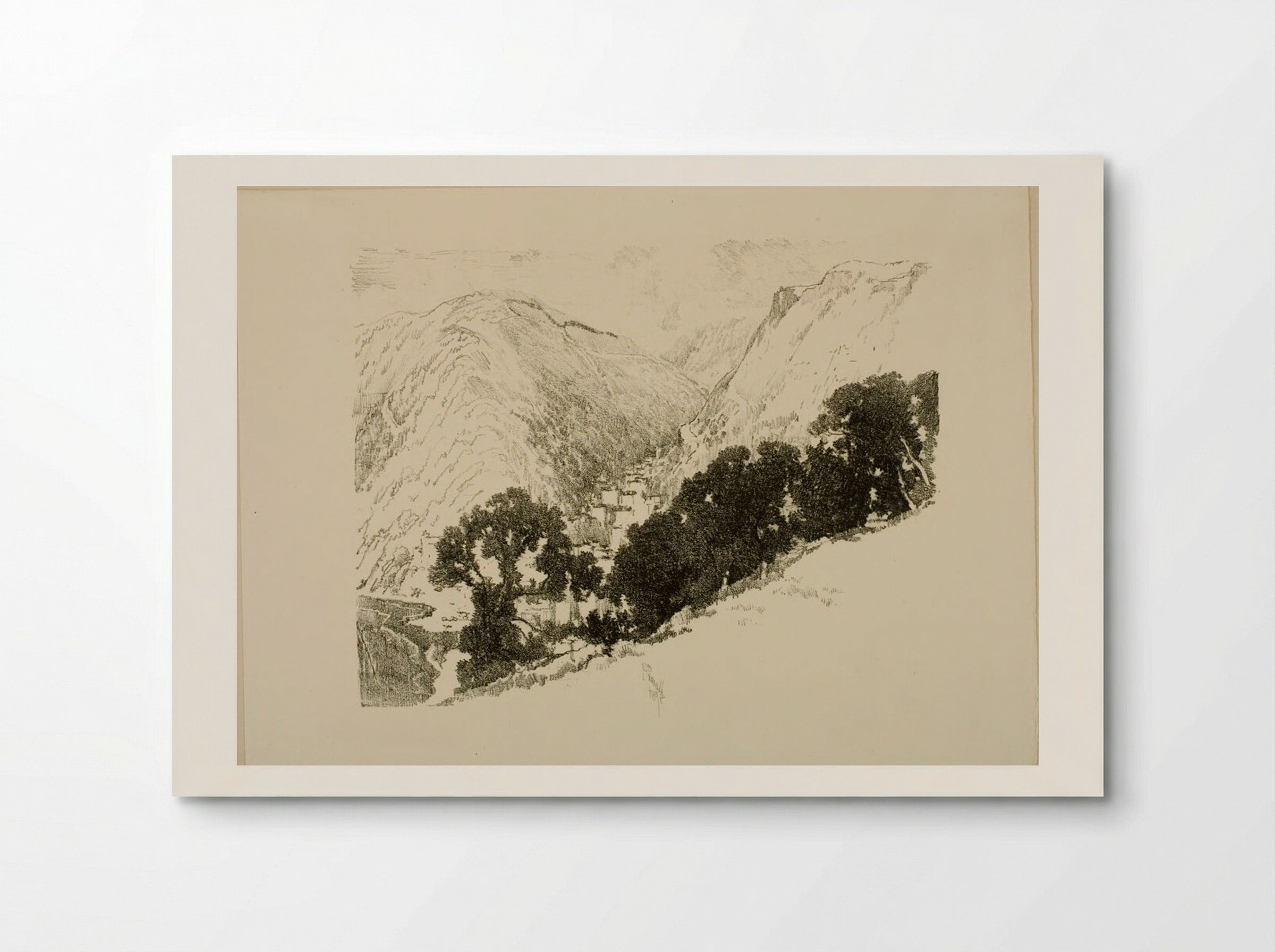 Lynmouth, from Lynton - Joseph Pennell - Poster