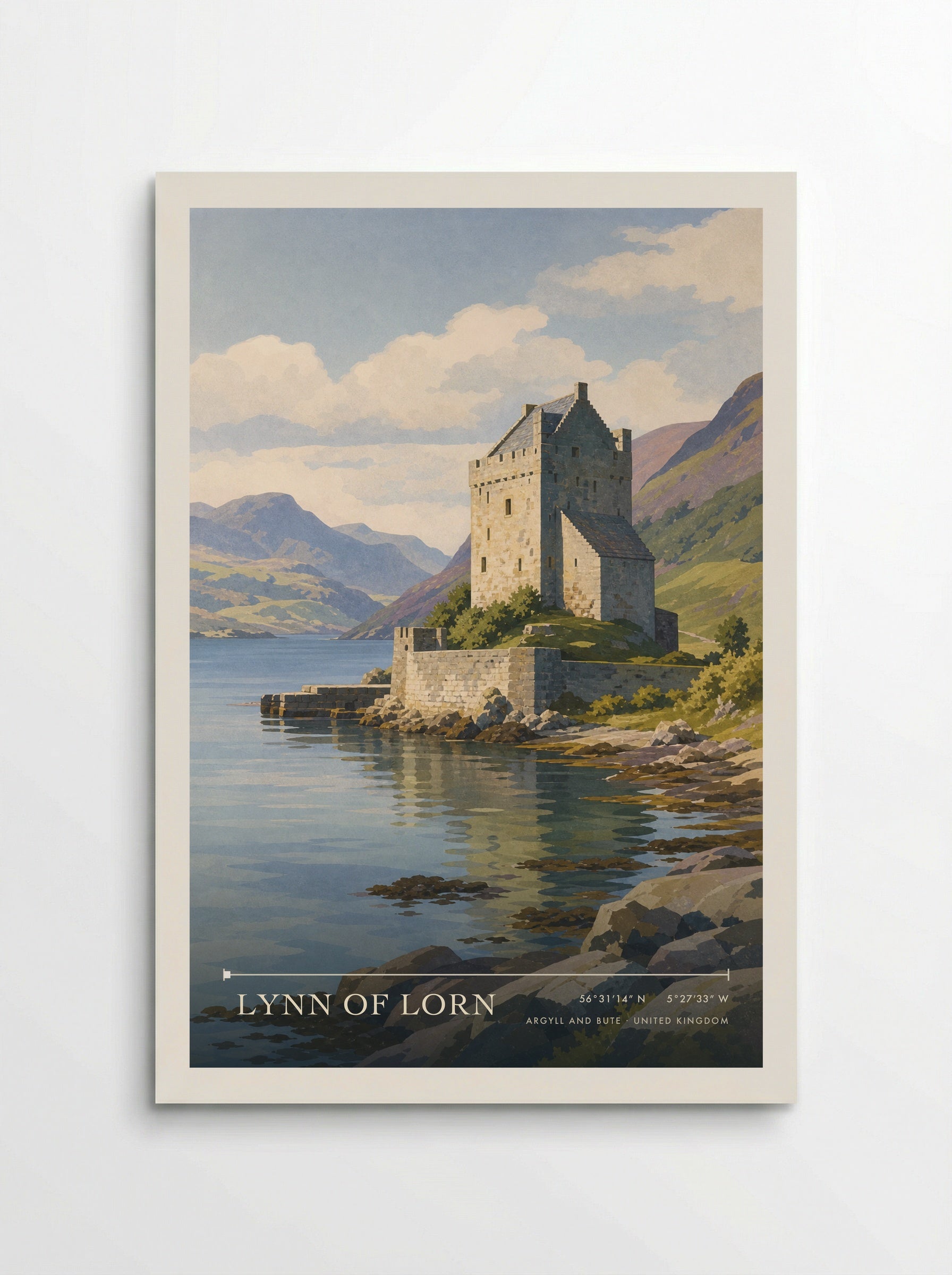 Lynn of Lorn Argyll and Bute United Kingdom Travel Poster - Poster