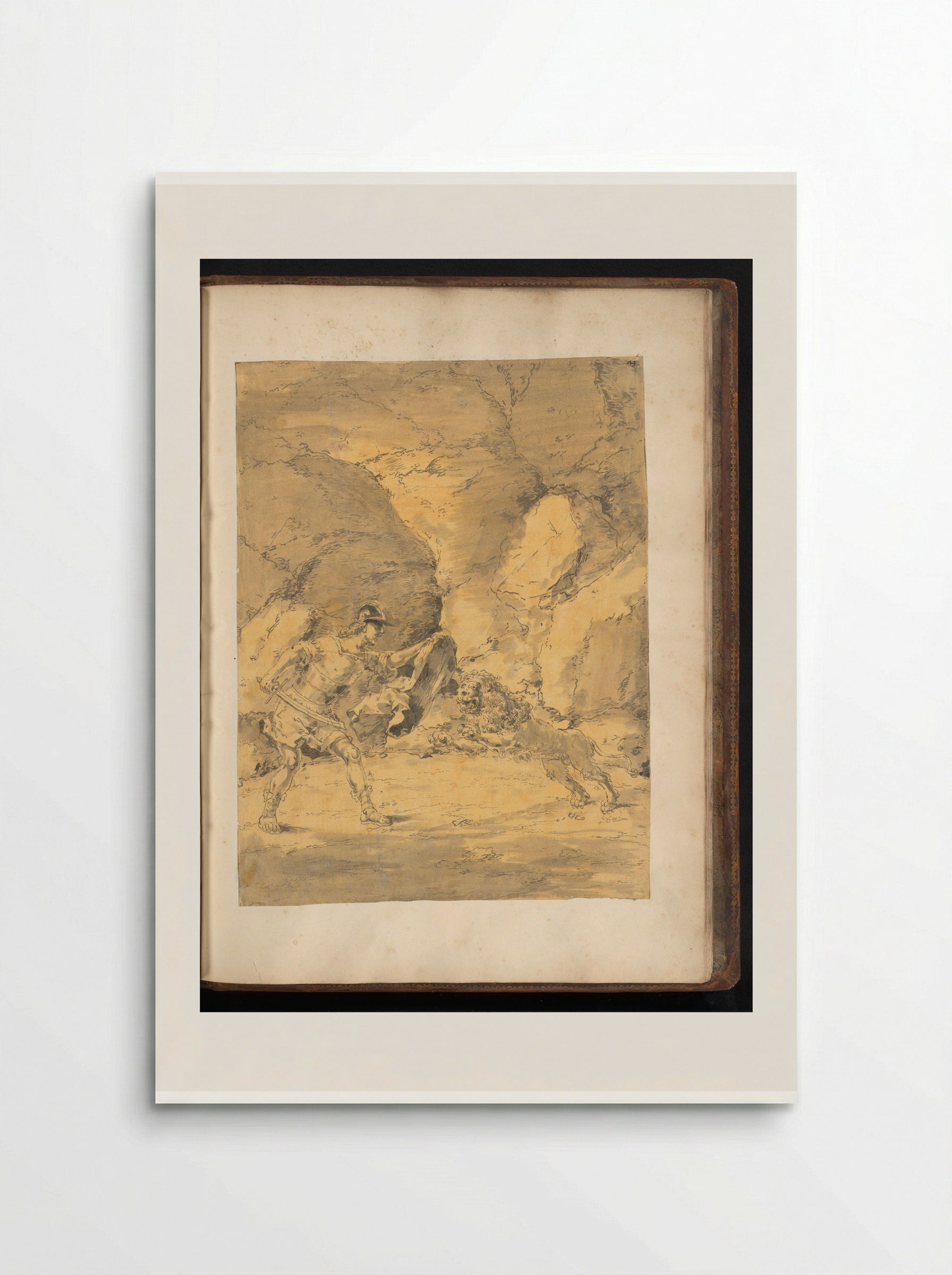 Lysimachus Fighting a Lion - Leonaert Bramer - Poster