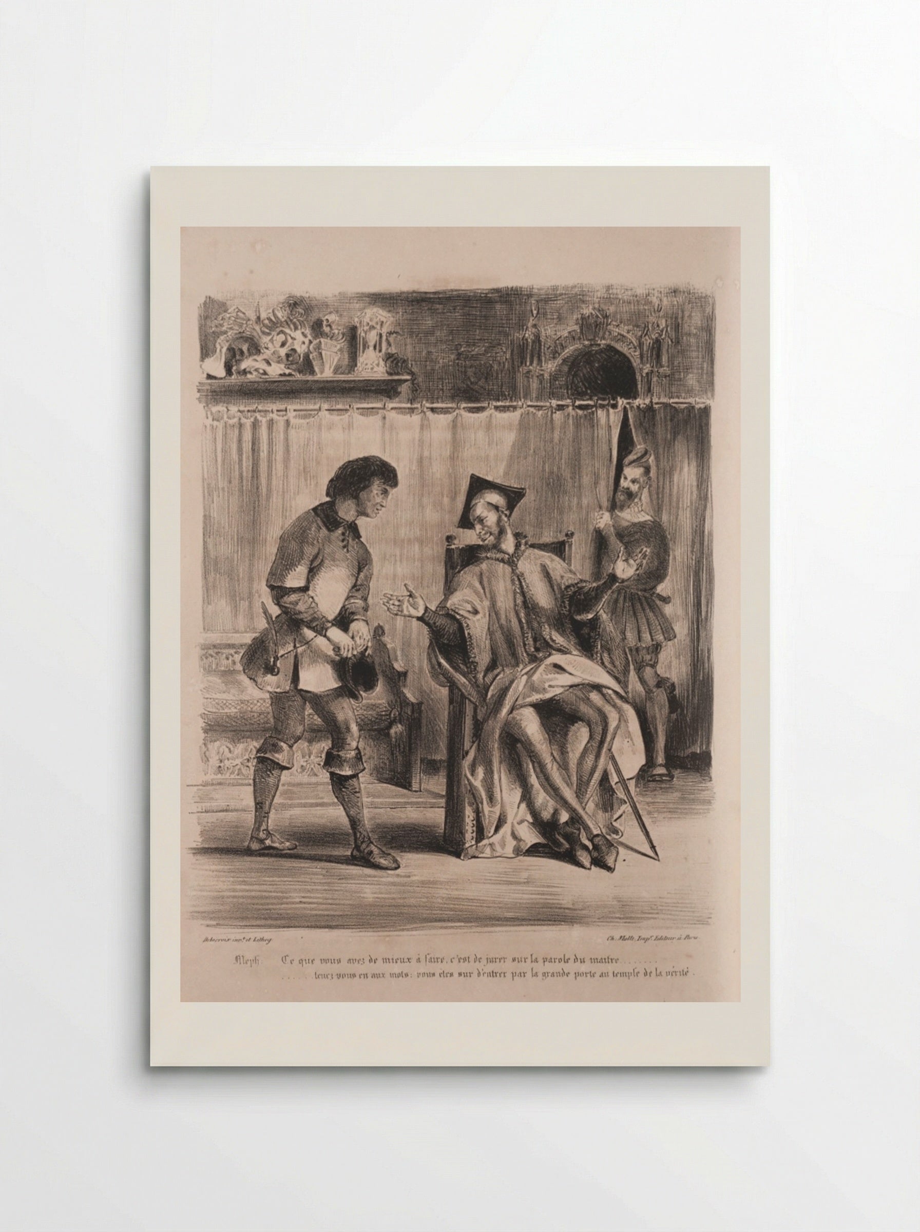 Méphistophélès receives the student - Eugène Delacroix - Poster