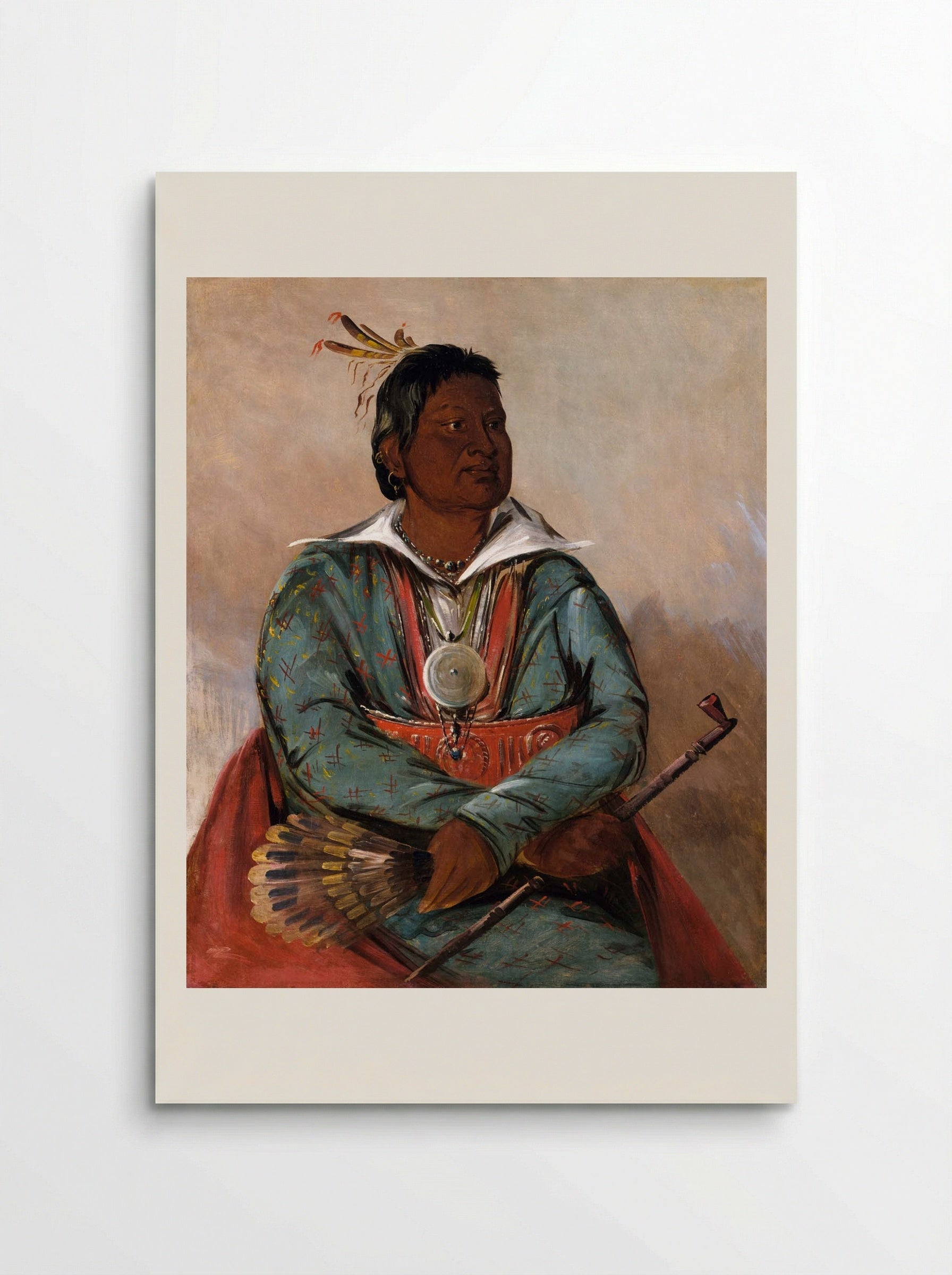 Mó-sho-la-túb-bee, He Who Puts Out and Kills, Chief of the Tribe - George Catlin - Poster