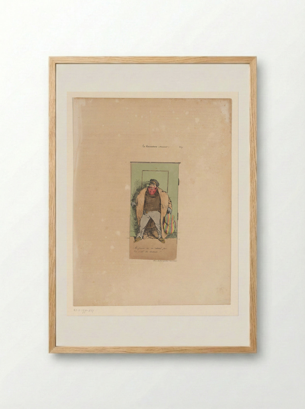 Ma femme ne m'attend pas - Henry Bonaventure Monnier - Framed Print Wood