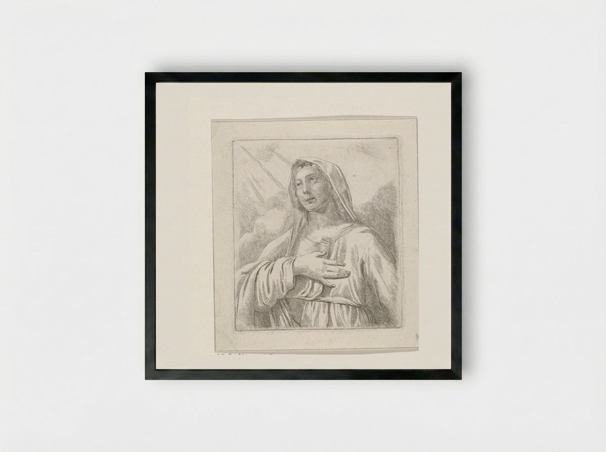 Maagd Maria - Elisabeth Alida Haanen - Framed Print Black