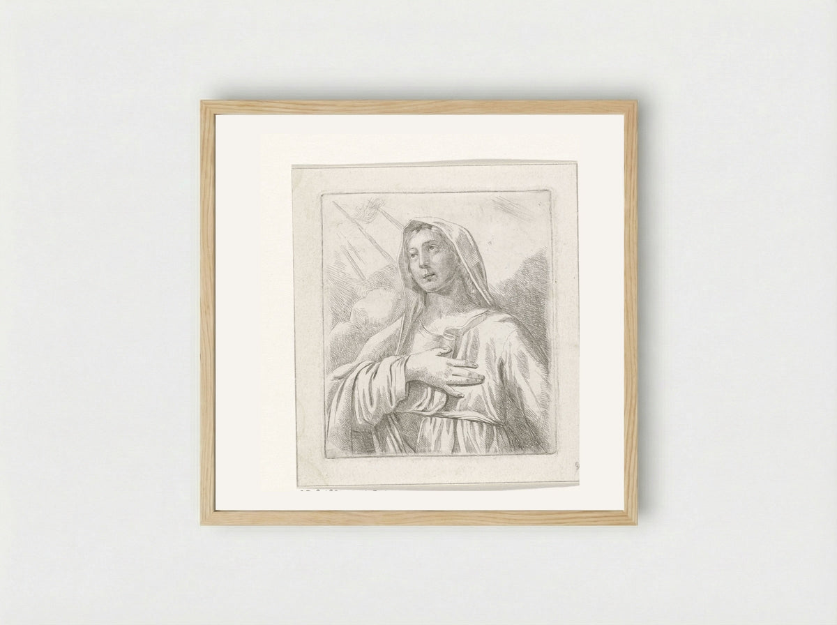 Maagd Maria - Elisabeth Alida Haanen - Framed Print Wood