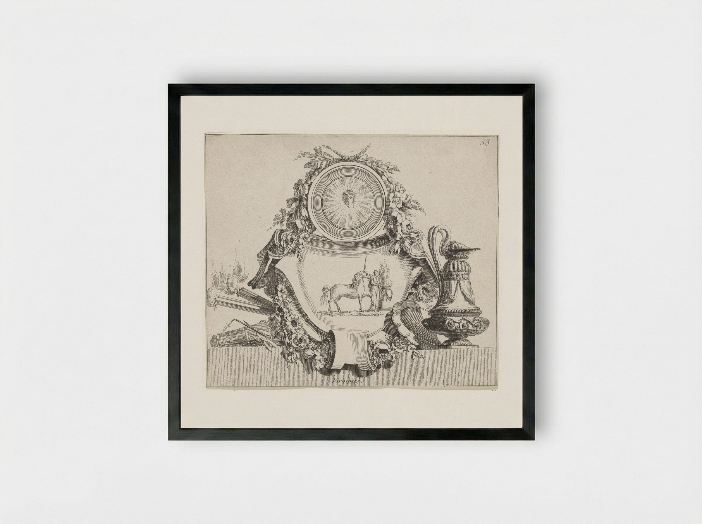 Maagdelijkheid (Virginity) - Jean Charles Delafosse - Framed Print Black