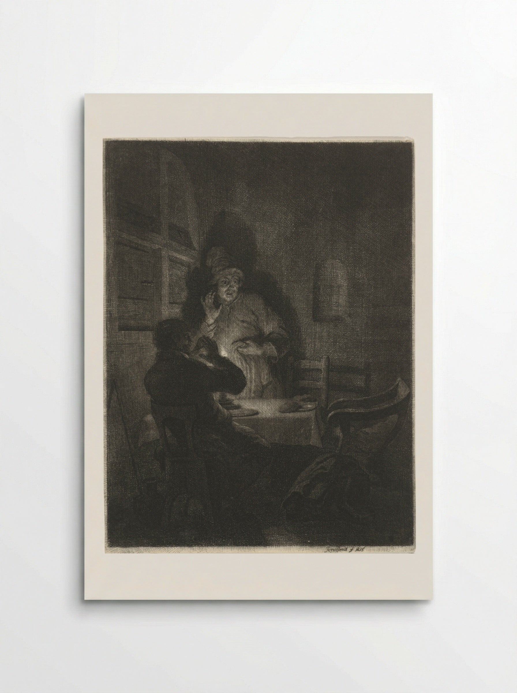 Maaltijd in Emmaüs - Arnold Houbraken - Poster